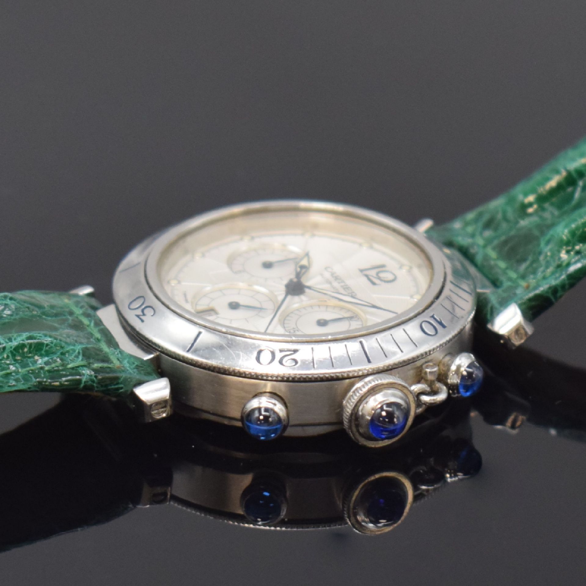 CARTIER Armbandchronograph Pasha, Schweiz um 2000, - Image 3 of 5