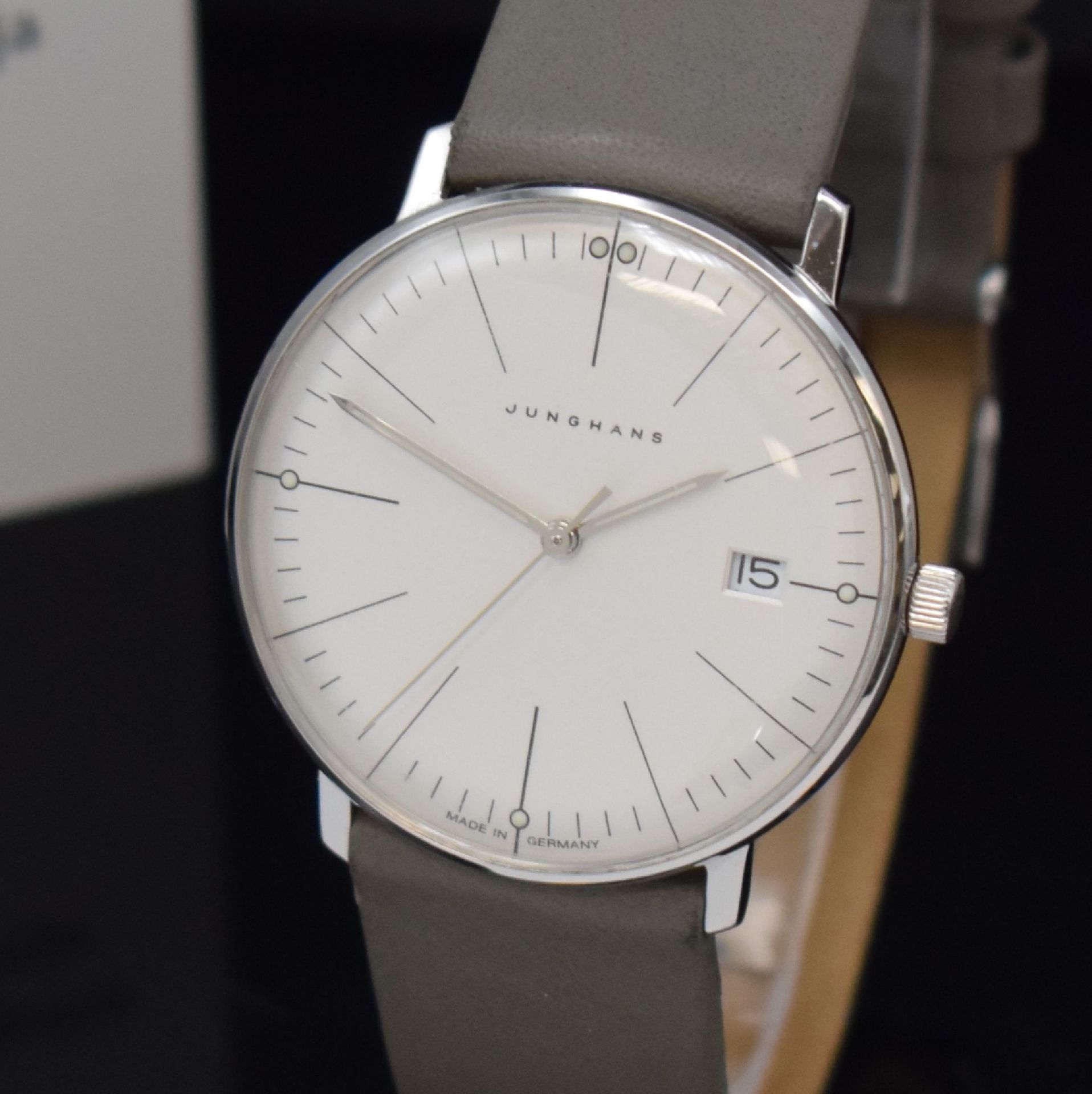 JUNGHANS Max Bill Design Armbanduhr in Stahl Referenz - Bild 3 aus 6