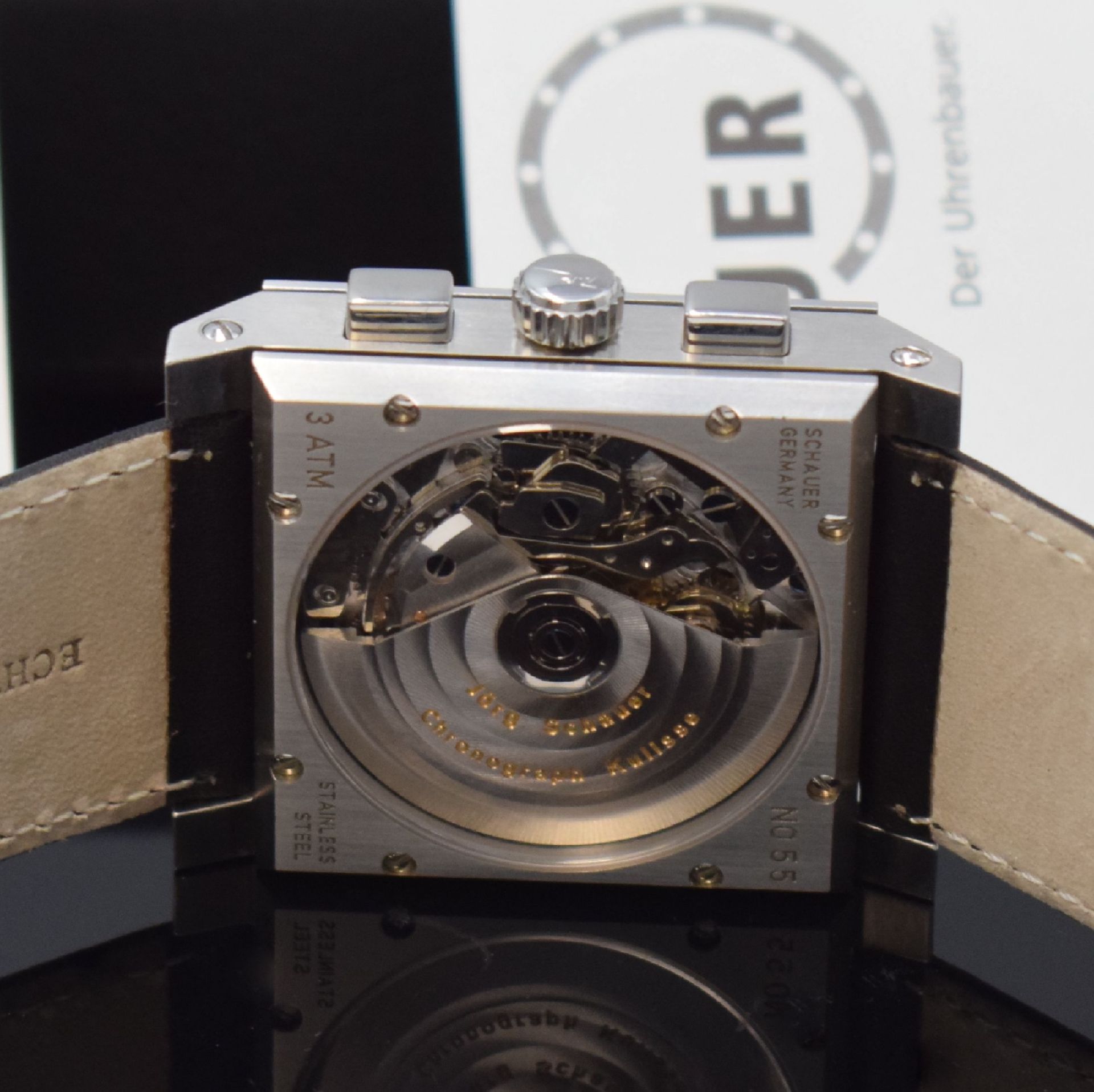 JÖRG SCHAUER Quarada Herrenchronograph in Stahl, - Image 4 of 5