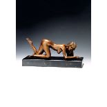 Ray Mondo, geb. 1950, Bronzeskulptur auf Marmorsockel,