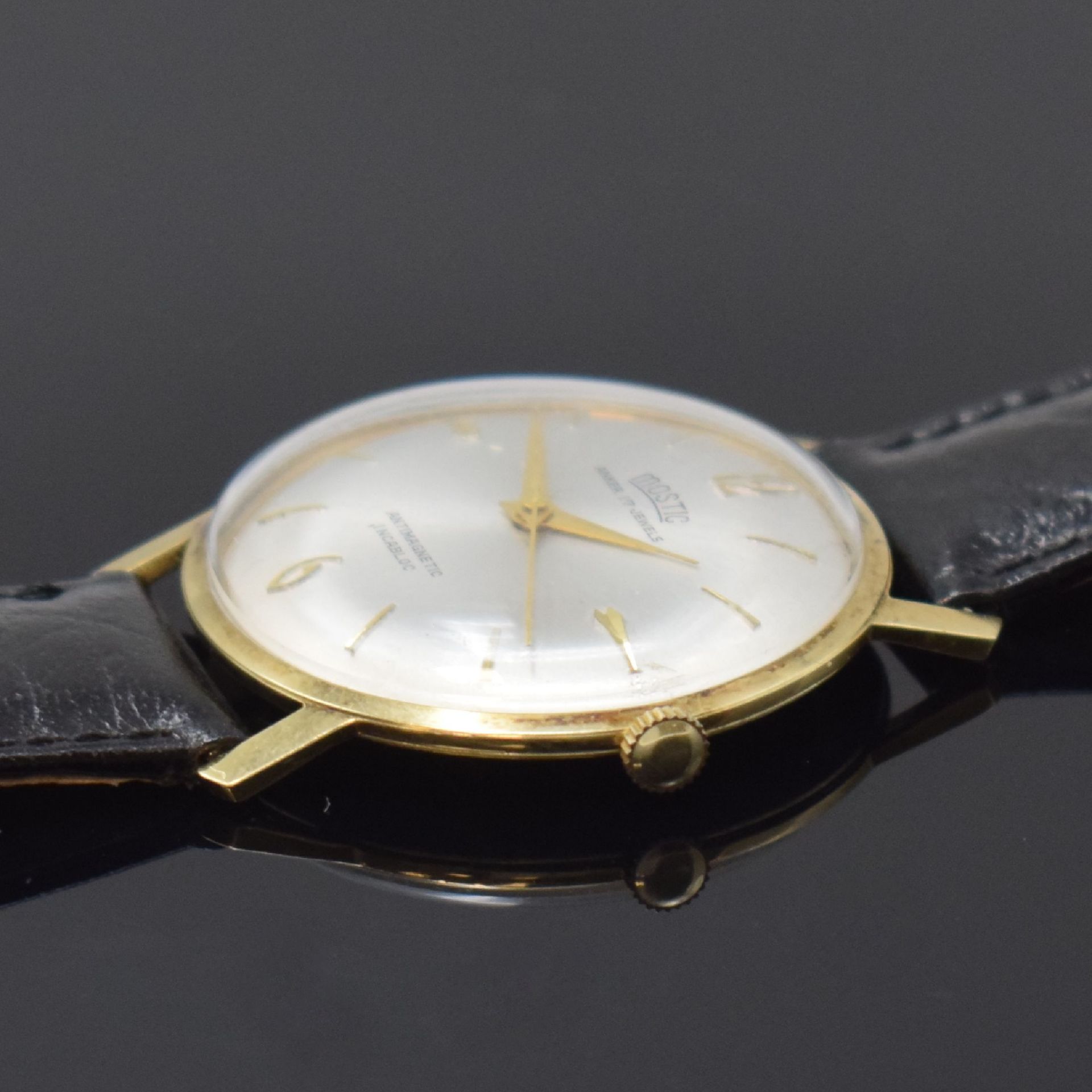 MOSTIC Armbanduhr in GG 585/000, Schweiz um 1965, - Bild 3 aus 5