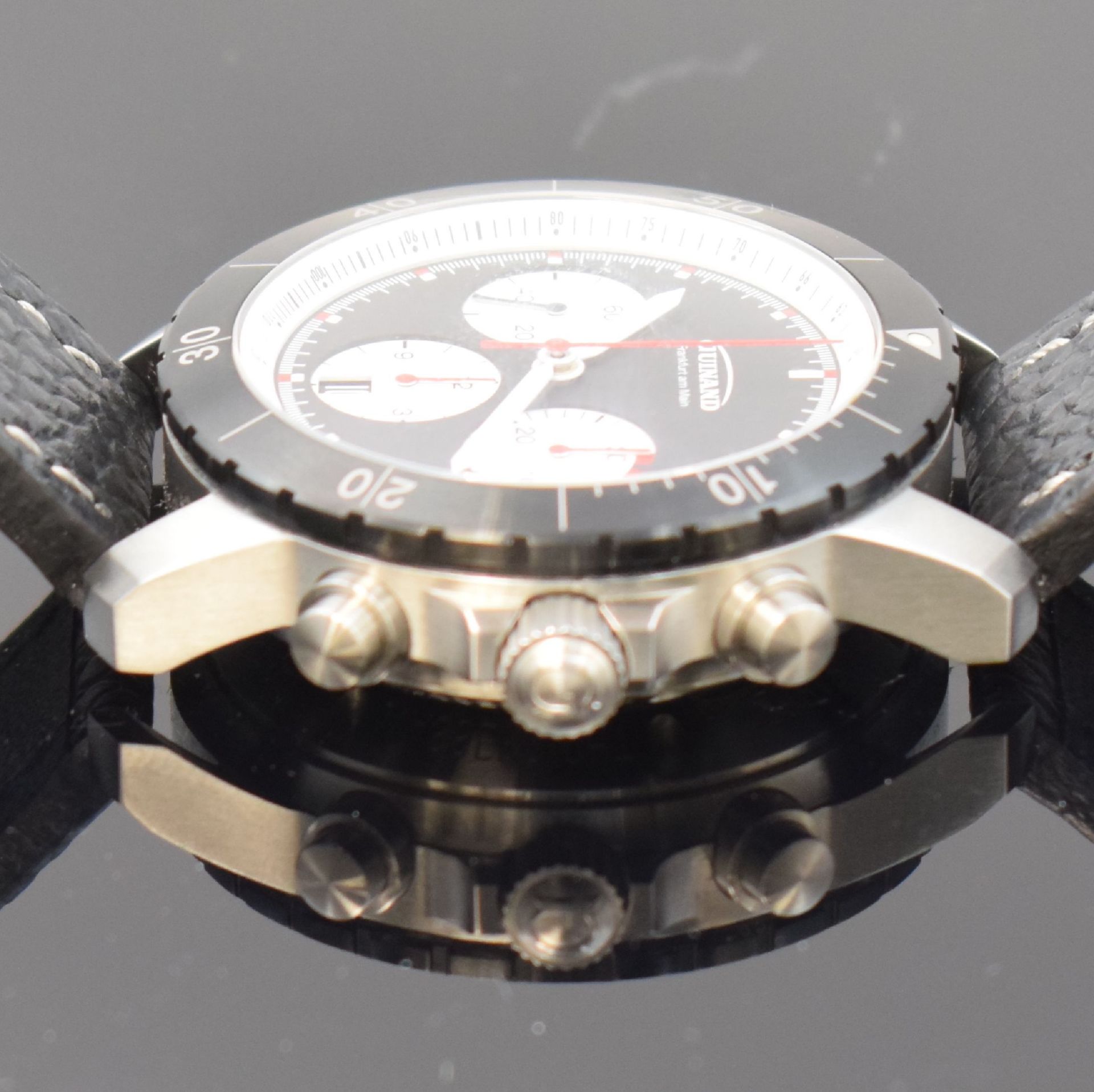 GUINAND Jubiläums-Armbandchronograph in Stahl, Automatik, - Image 4 of 8