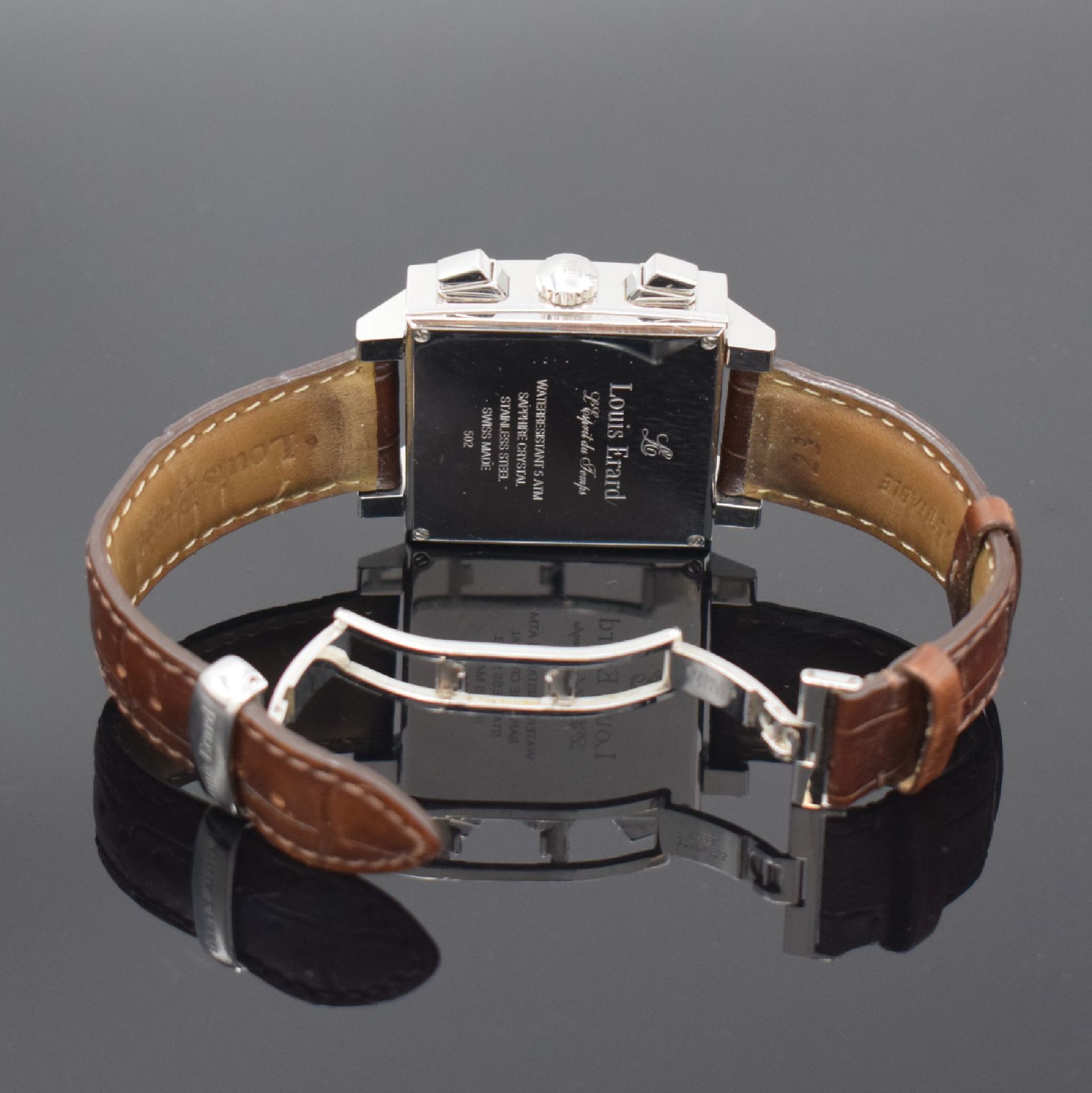 LOUIS ERARD Armbandchronograph La Karree, Automatik, - Bild 5 aus 5