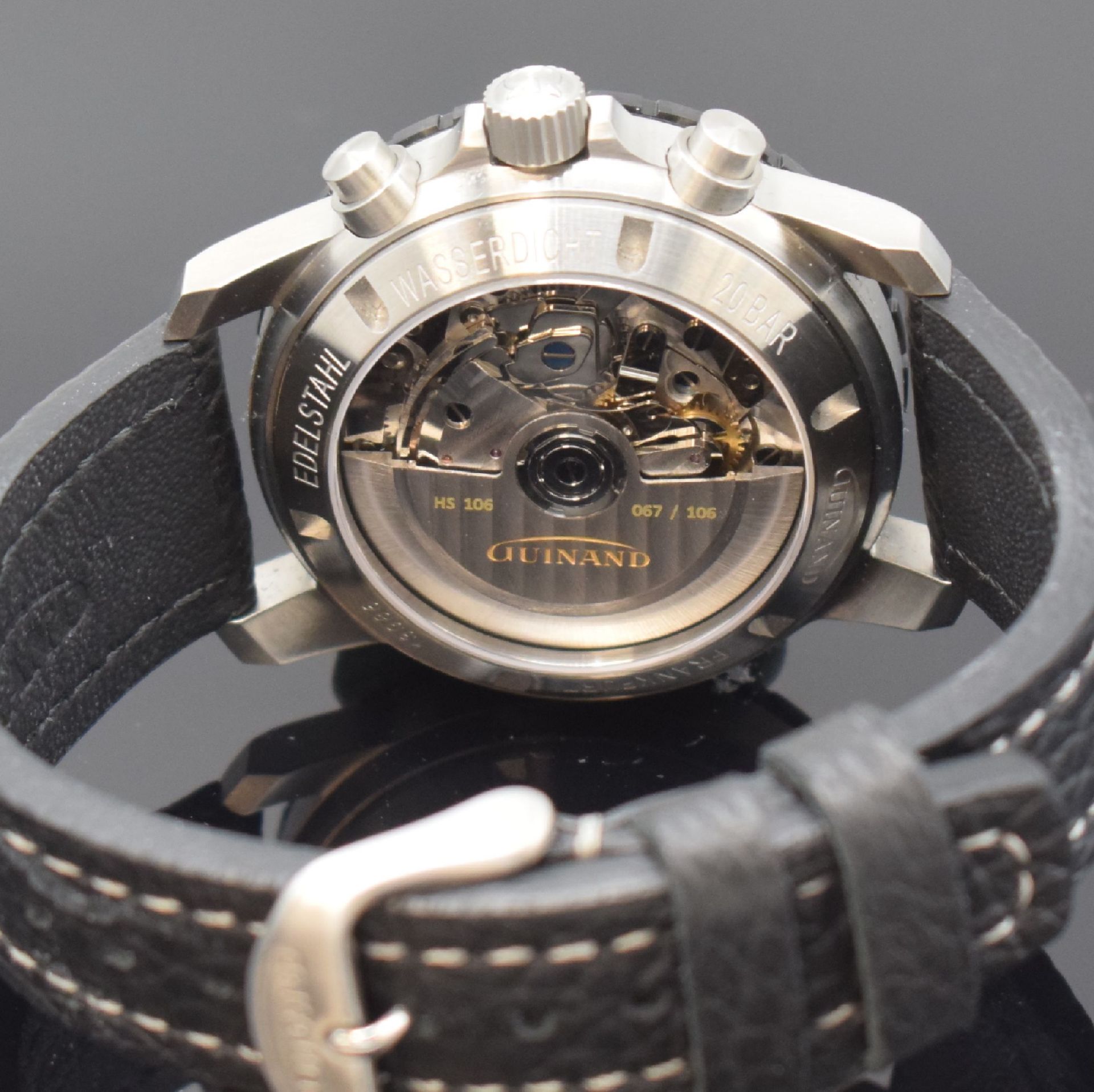 GUINAND Jubiläums-Armbandchronograph in Stahl, Automatik, - Image 3 of 8