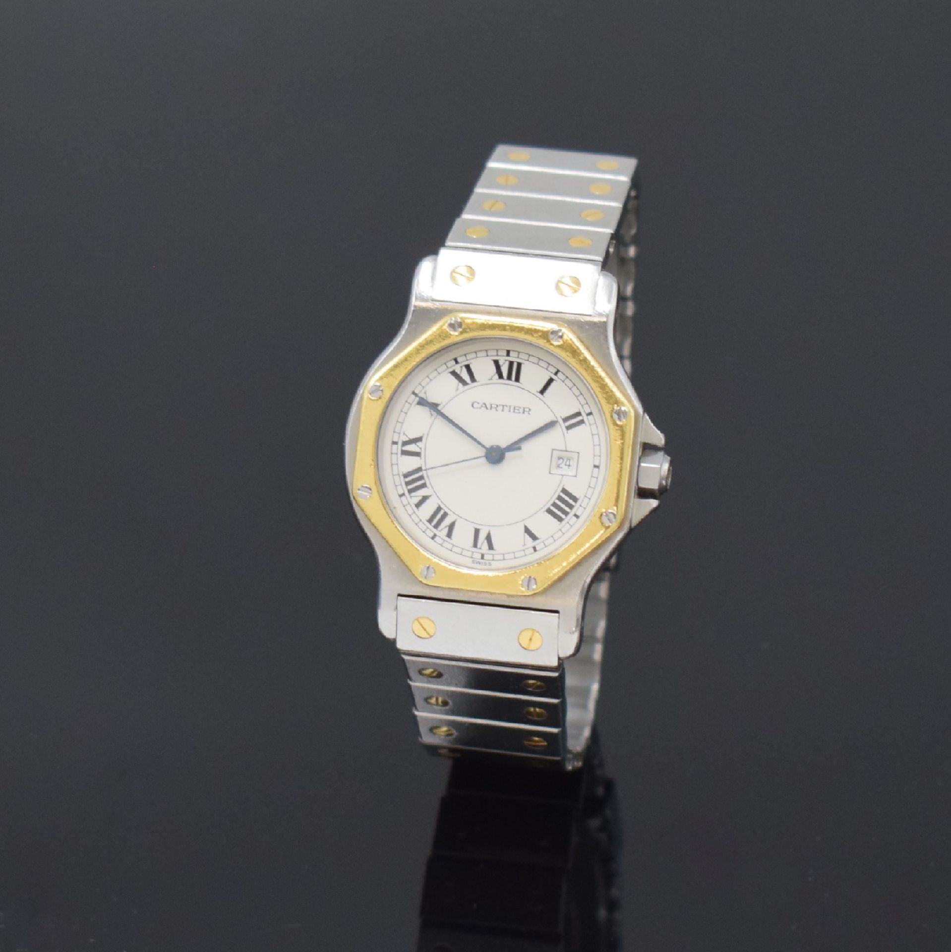 CARTIER Armbanduhr Santos Ronde, Schweiz um 1995,