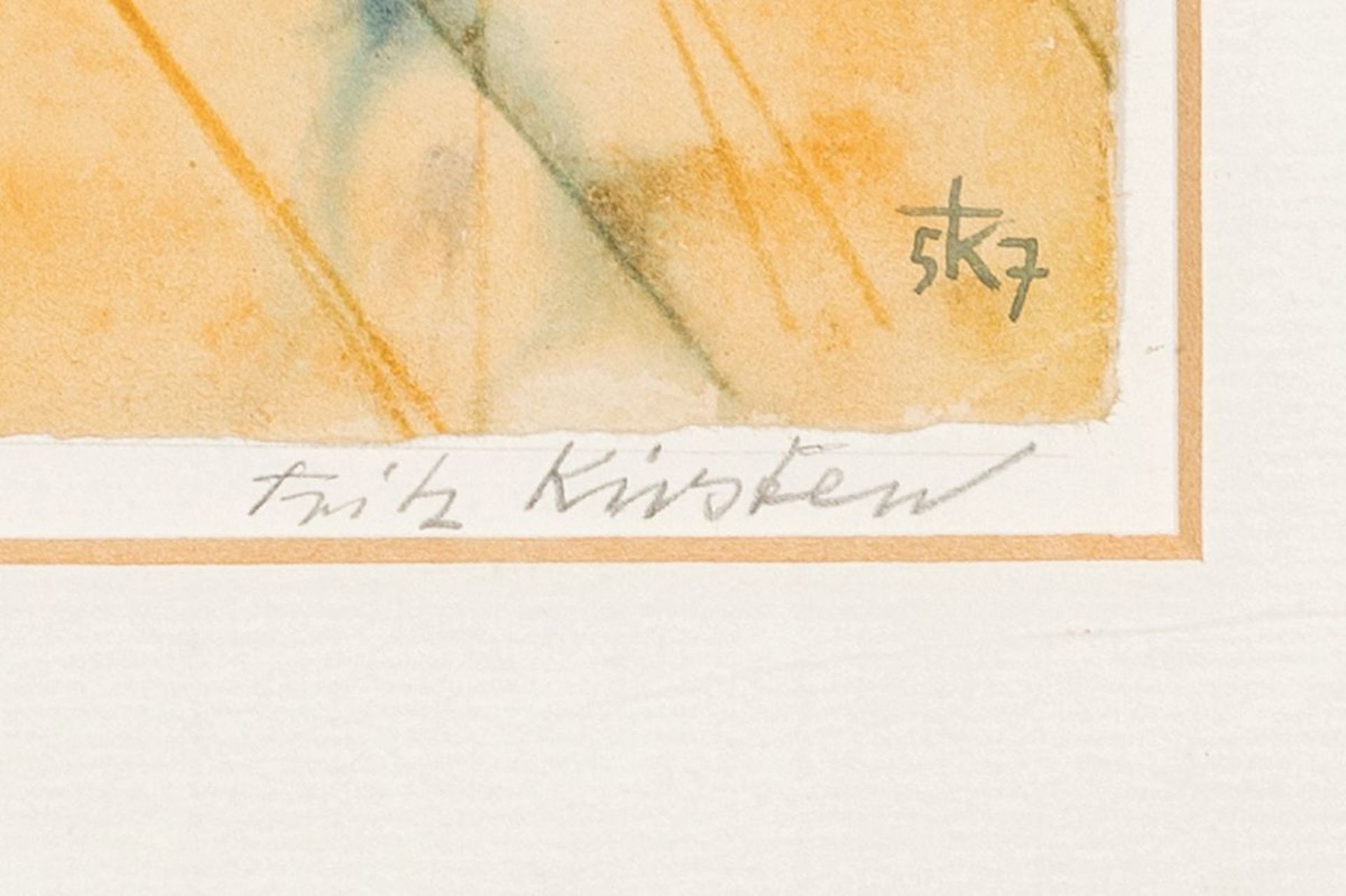 Fritz Kirsten, 1903 Sangerhausen, 2 Arbeiten, Aquarell - Image 3 of 8