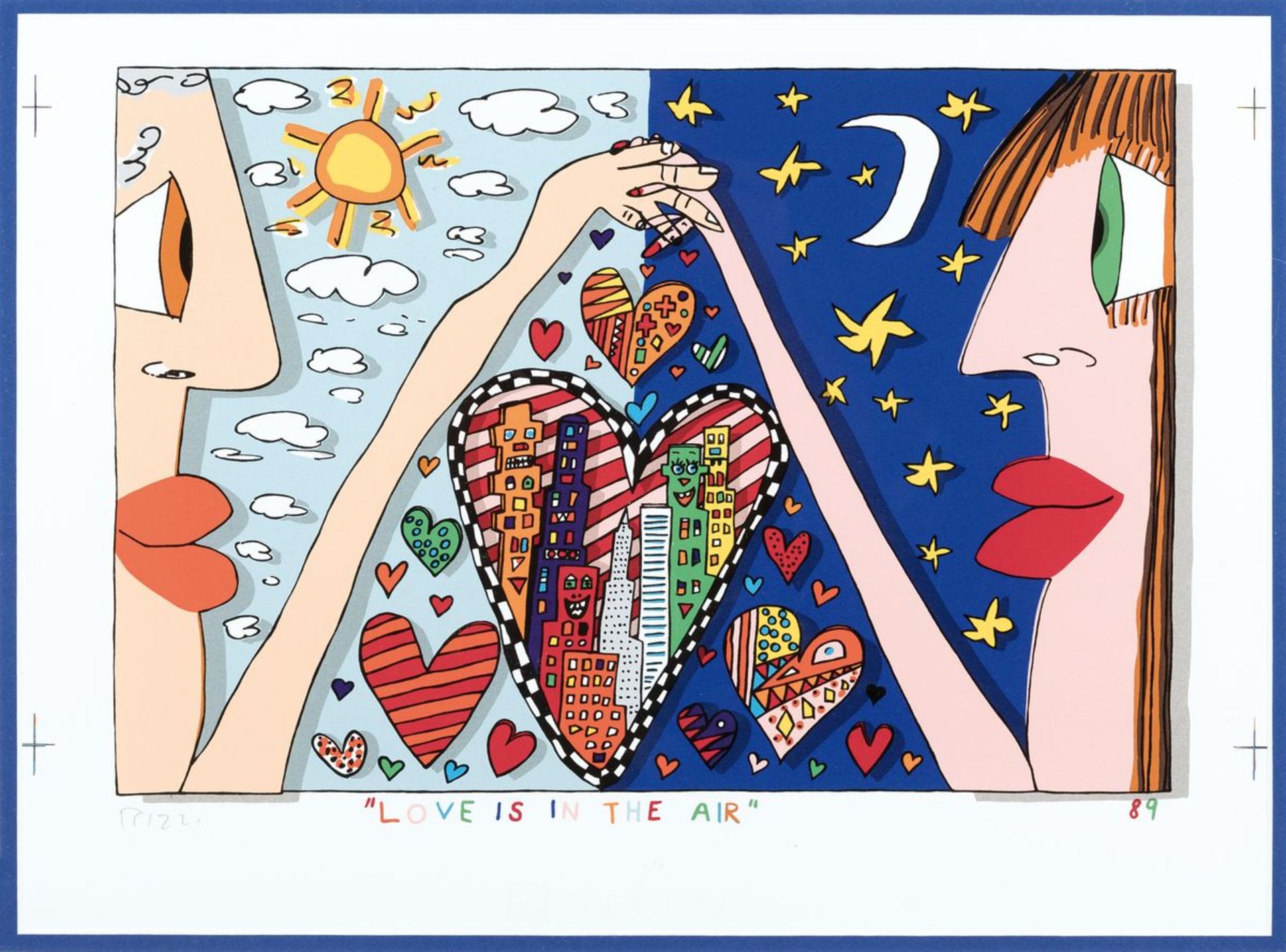 James Rizzi, 1950-2011, 'Love is in the Air',