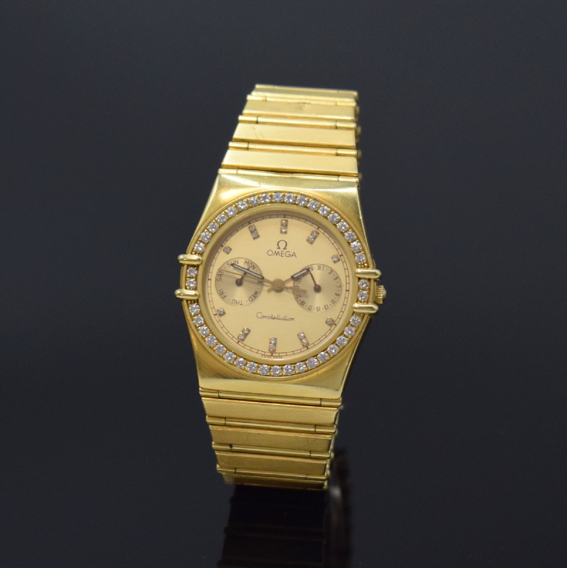 OMEGA Constellation seltene Armbanduhr in GG 750/000 mit