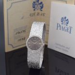 PIAGET Damenarmbanduhr Referenz 925 B 25 in WG 750/000 mit