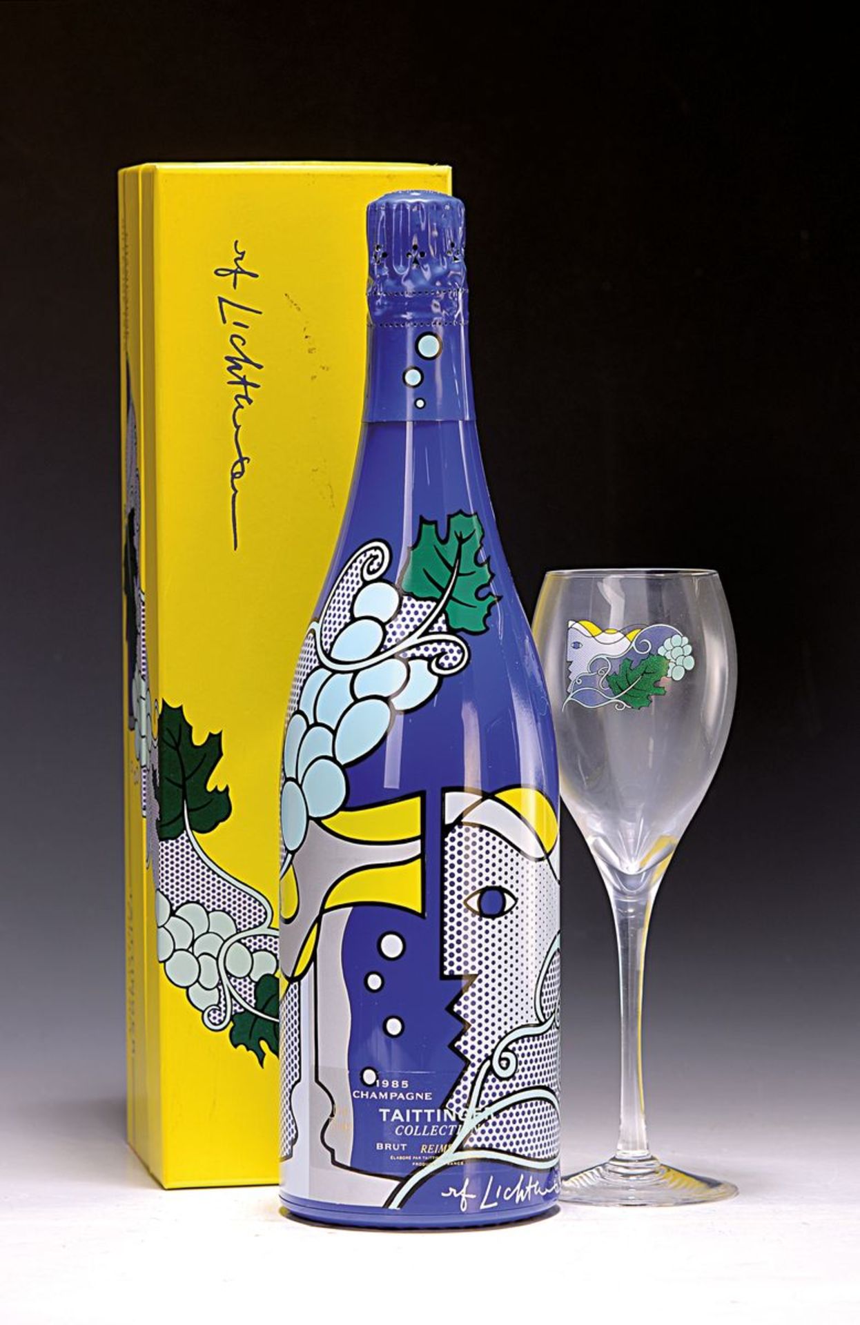 Taittinger Champagner 1985 Roy Lichtenstein, im orig. Box,