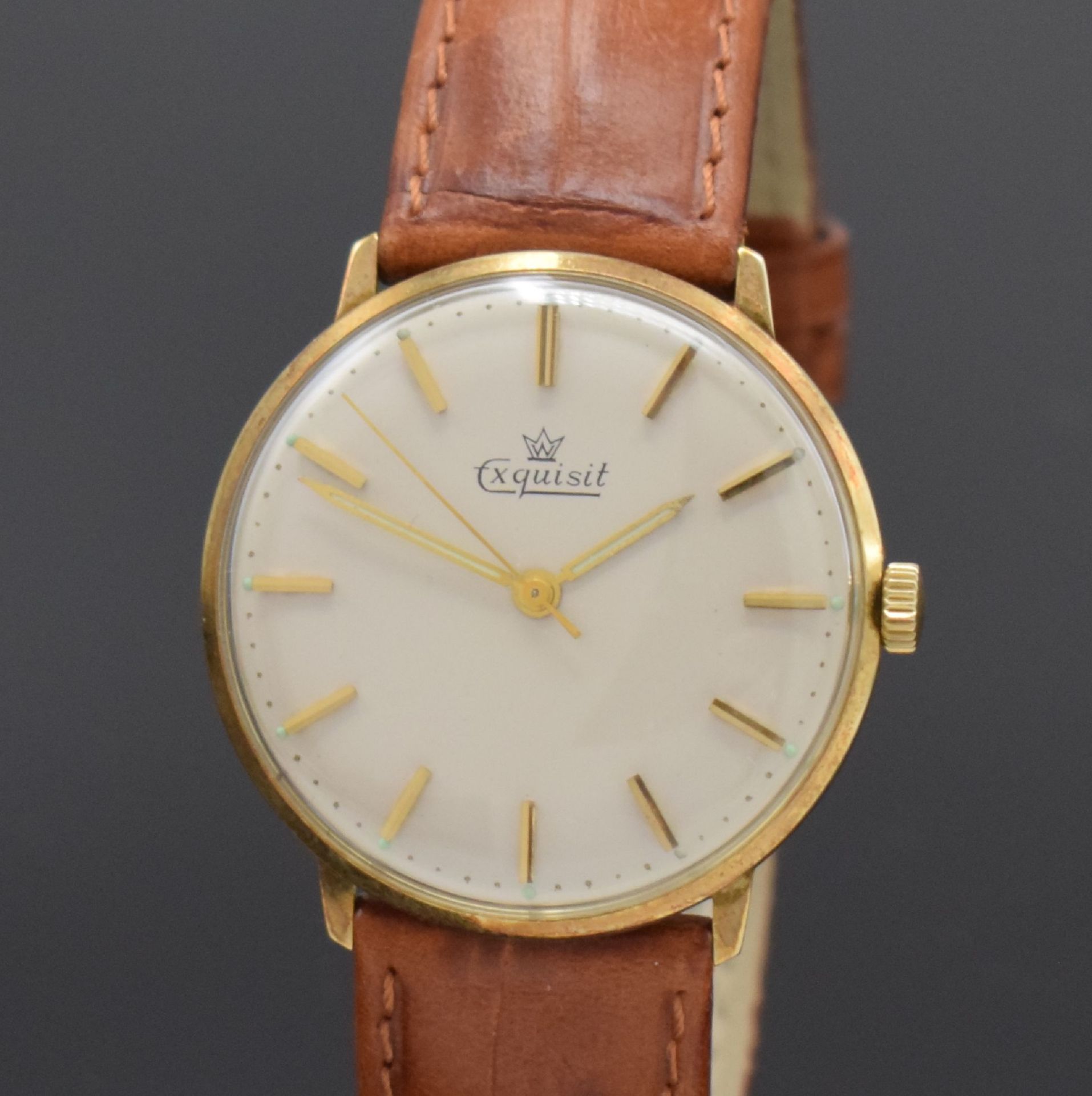 EXQUISIT Armbanduhr in GG 585/000, Schweiz um 1960, - Bild 2 aus 5