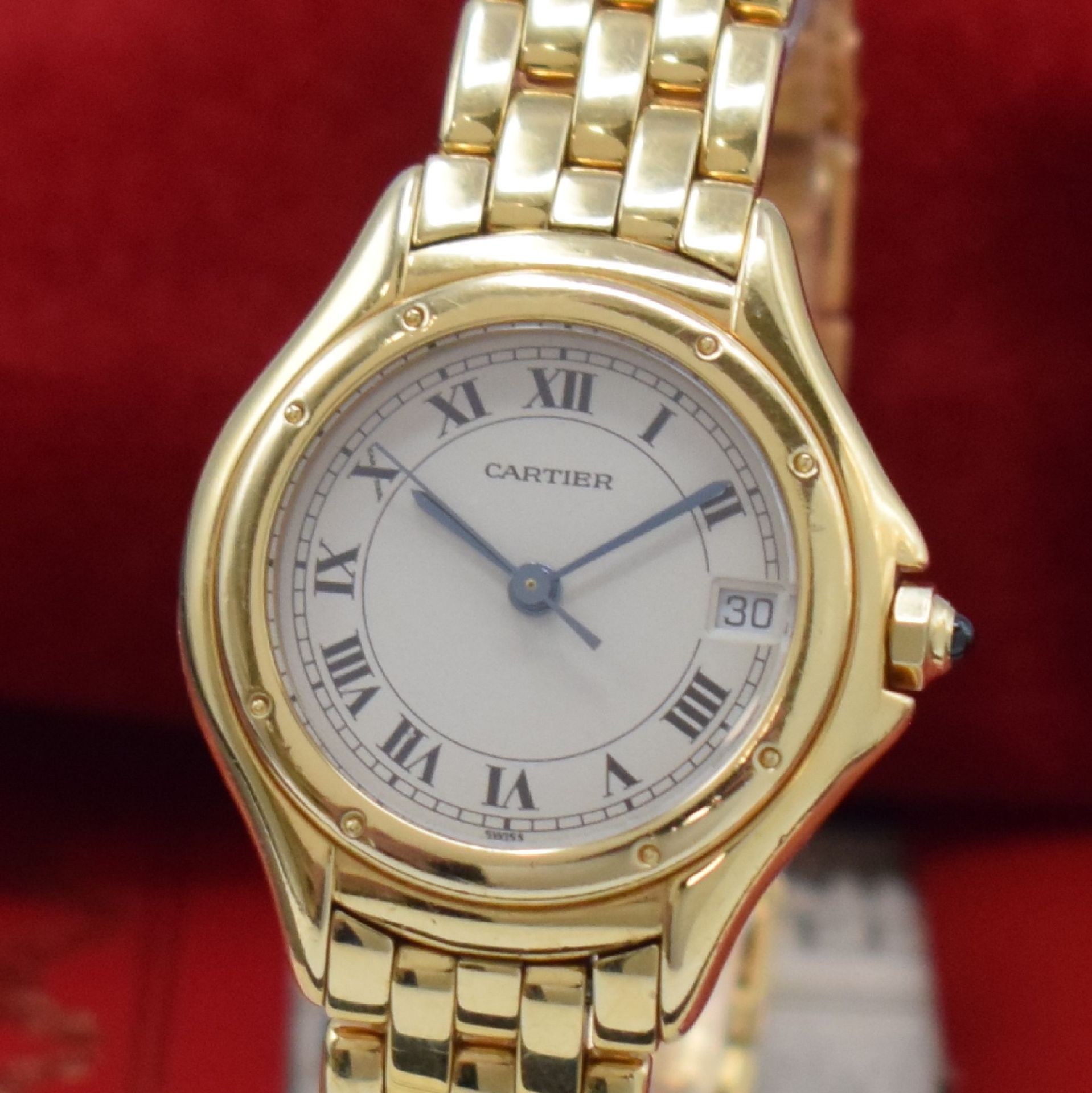 CARTIER Damenarmbanduhr Cougar in GG 750/000 Referenz - Bild 2 aus 5