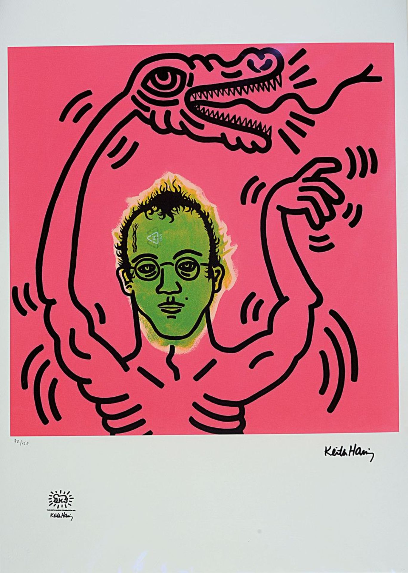 Nach Keith Haring (1958-1990), Lithographie,