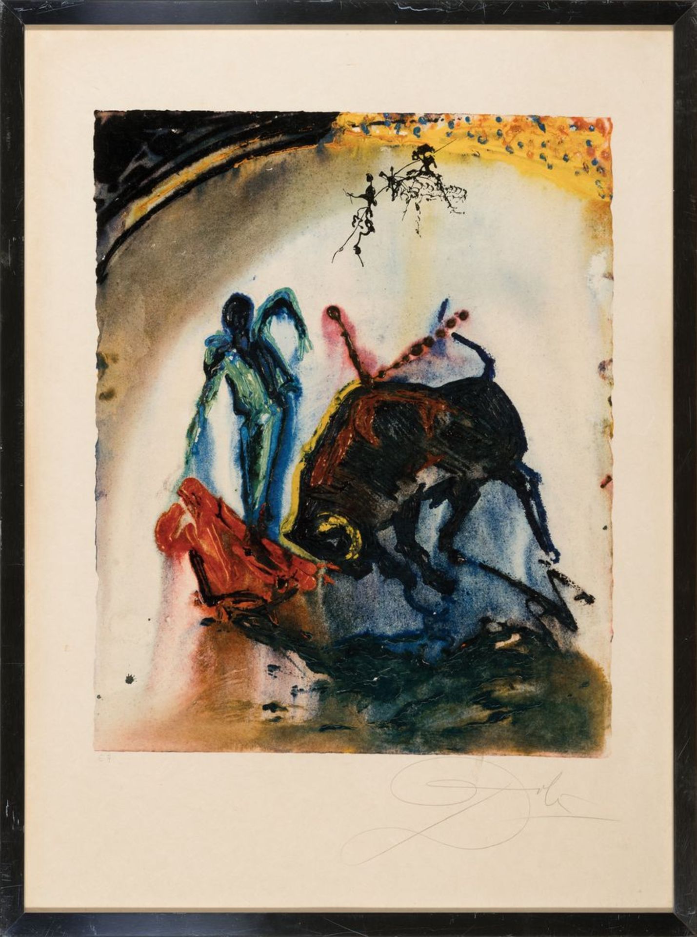 Salvador Dali, 1904-1989 Figueres , Farblithogaphie mit - Bild 2 aus 2