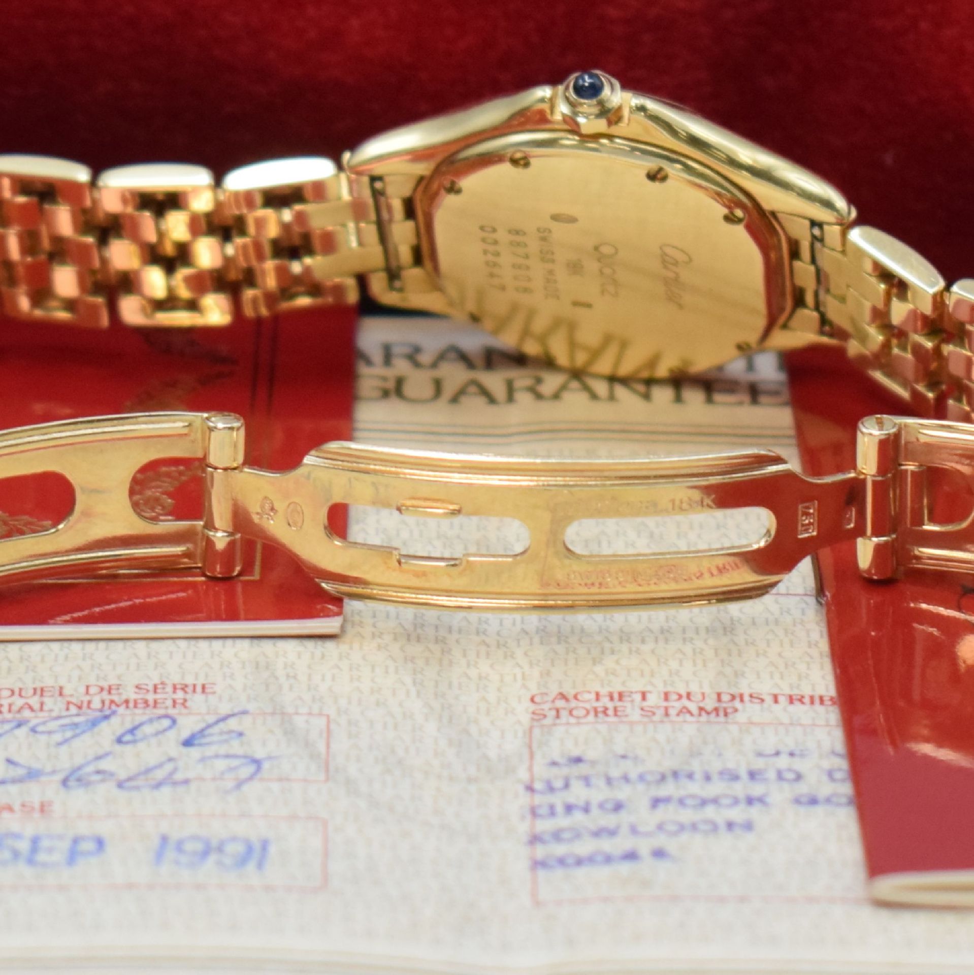 CARTIER Damenarmbanduhr Cougar in GG 750/000 Referenz - Image 3 of 5