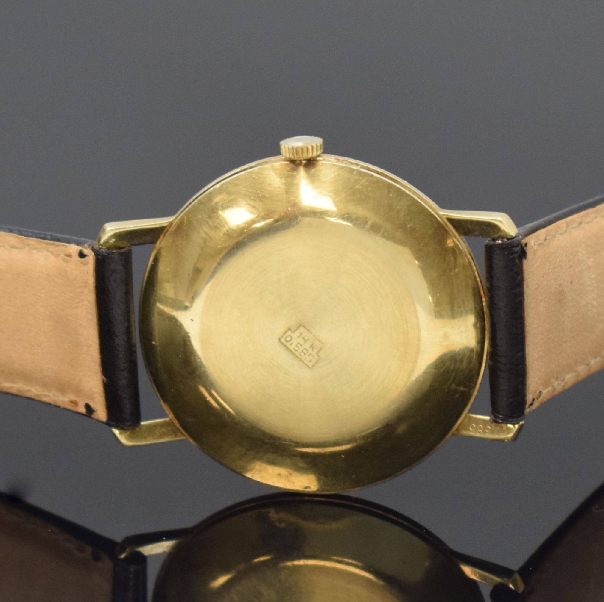 MOSTIC Armbanduhr in GG 585/000, Schweiz um 1965, - Bild 4 aus 5