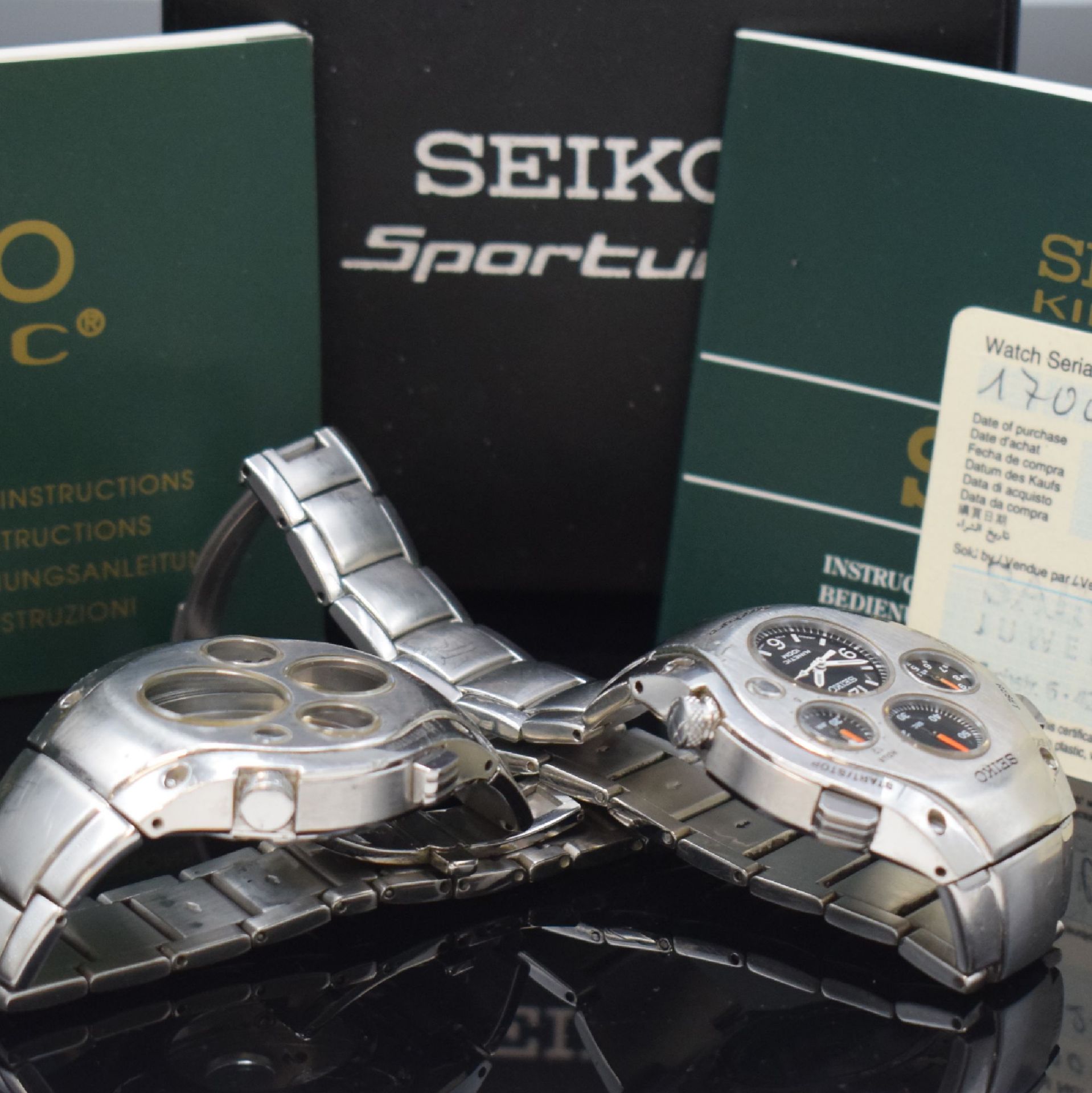 SEIKO Kinetic SPORTURA Herrenarmbanduhr mit Chronograph - Bild 4 aus 7