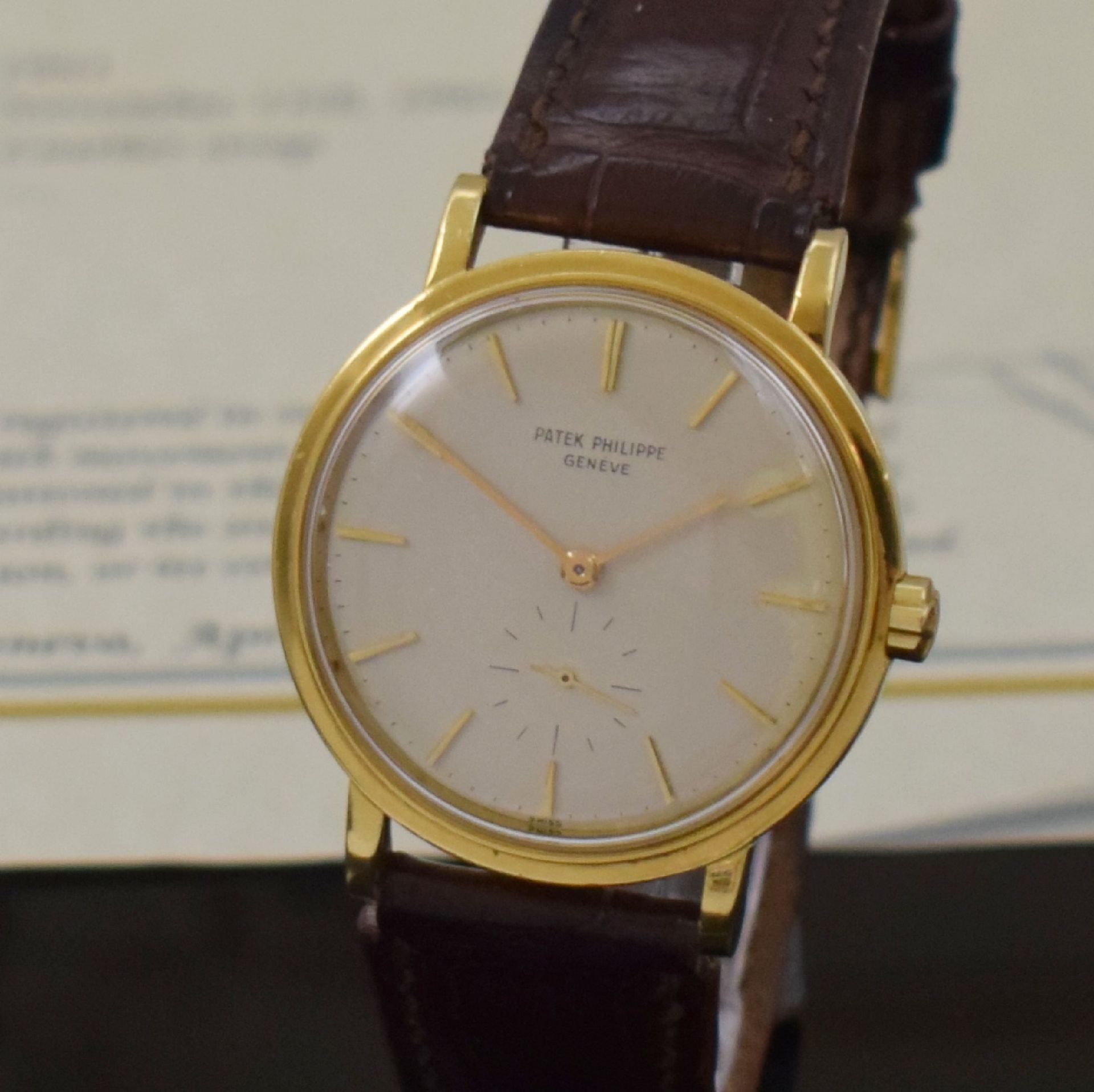 PATEK PHILIPPE Herrenarmbanduhr in GG 750/000 Referenz - Image 3 of 8