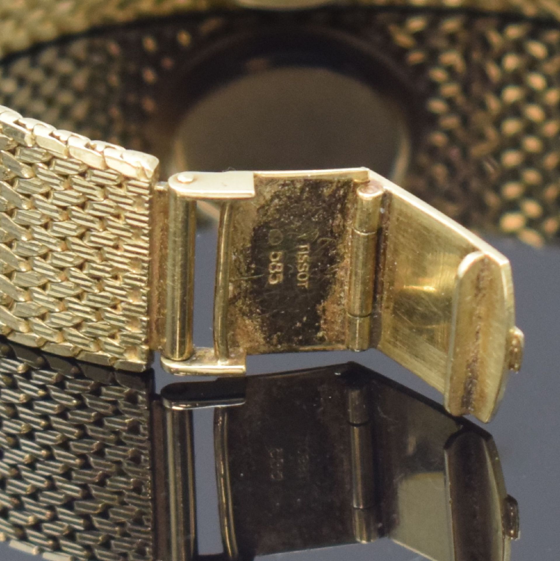 TISSOT Damenarmbanduhr in GG 585/000,  Schweiz um 1975, - Bild 4 aus 6