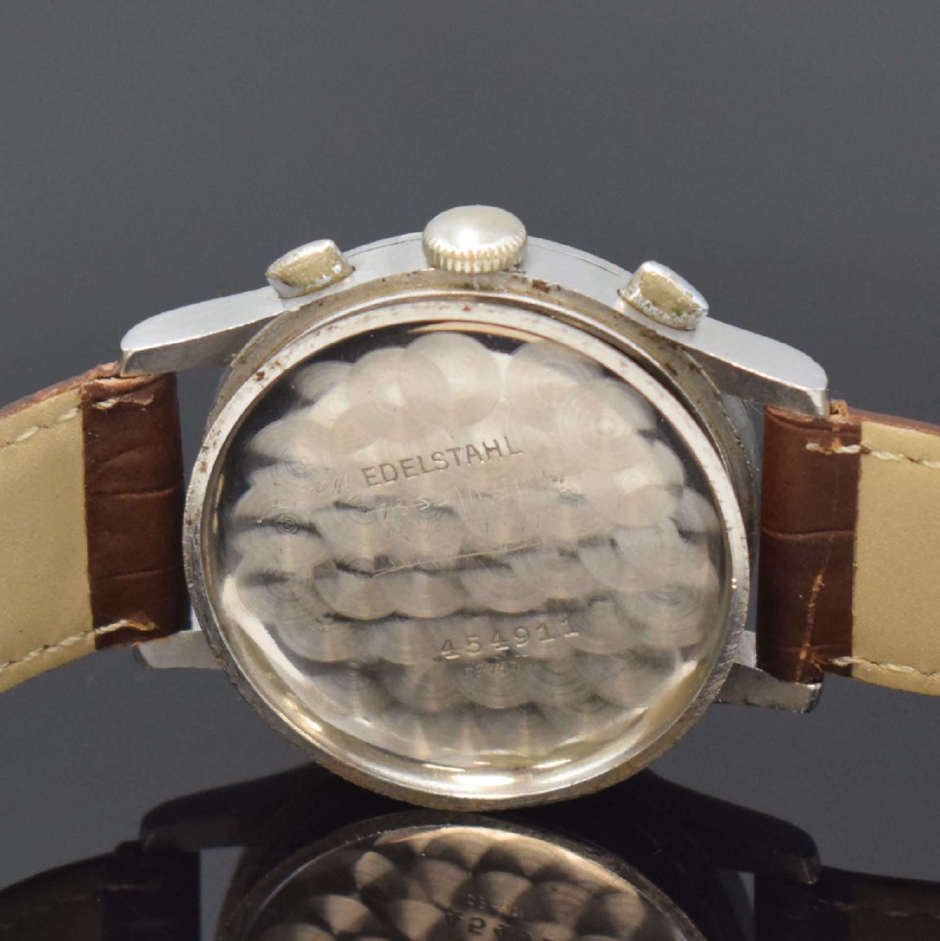 MINERVA Kaliber 13-20 Herrenarmbanduhr mit Chronograph in - Image 6 of 6