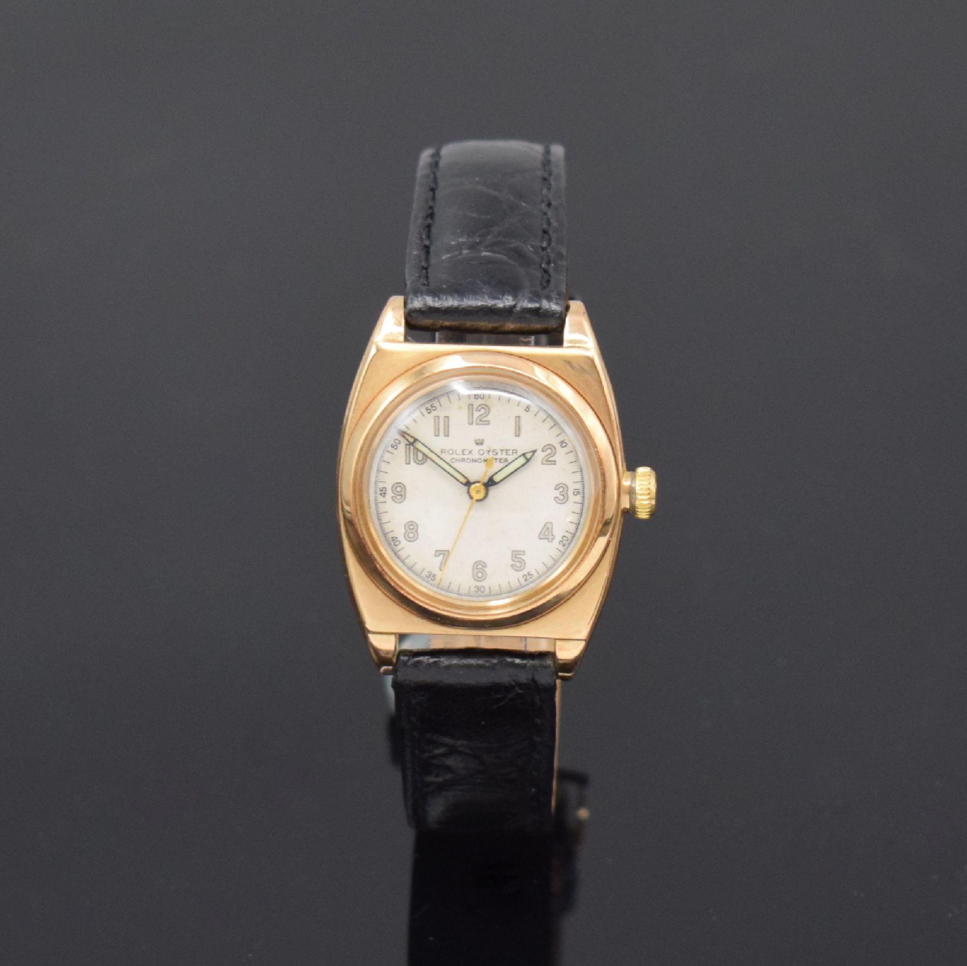 ROLEX Oyster Chronometer seltene Armbanduhr in RG 585/000