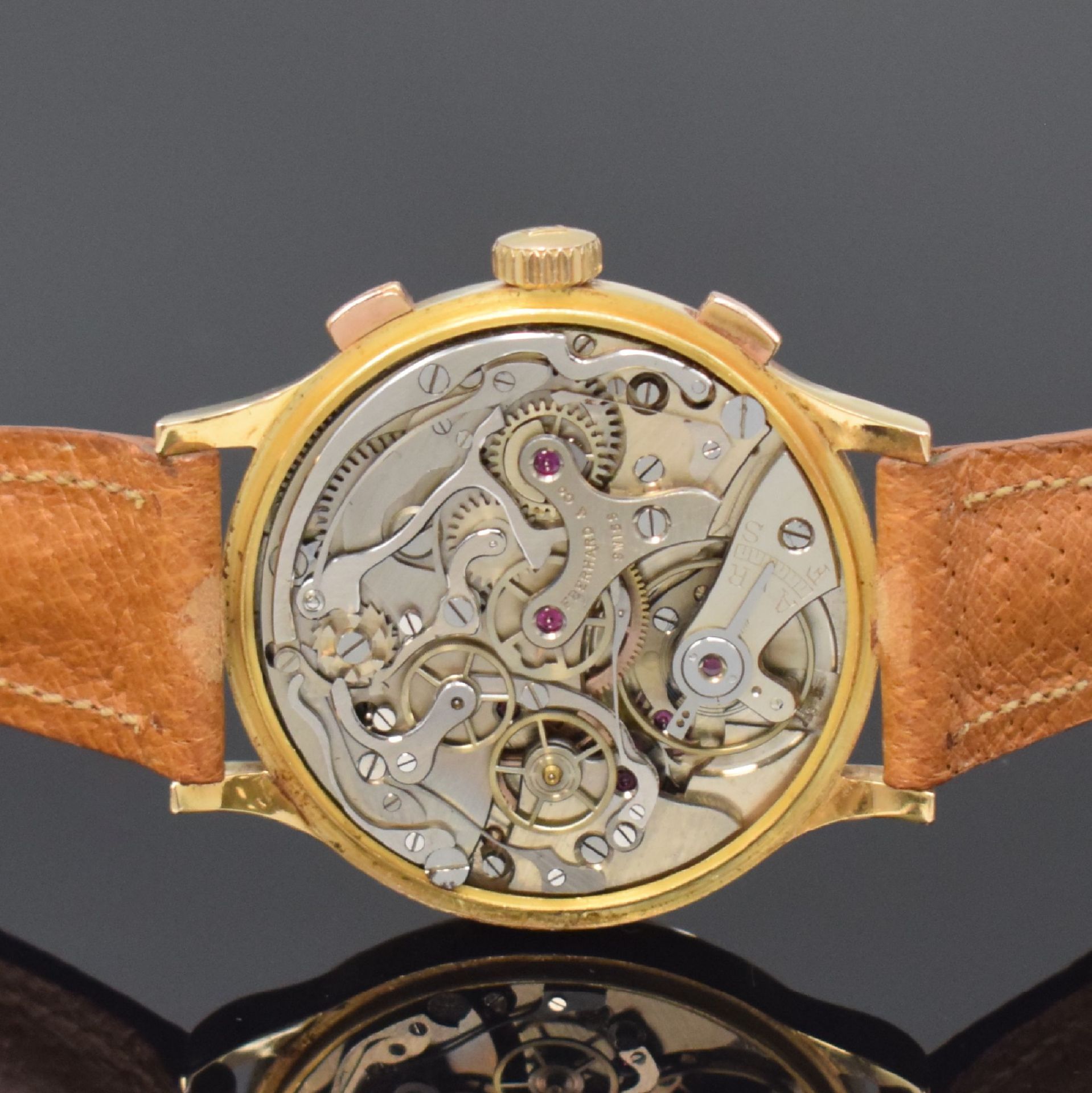 EBERHARD & CO großer Herrenchronograph in RG 750/000 - Image 6 of 7