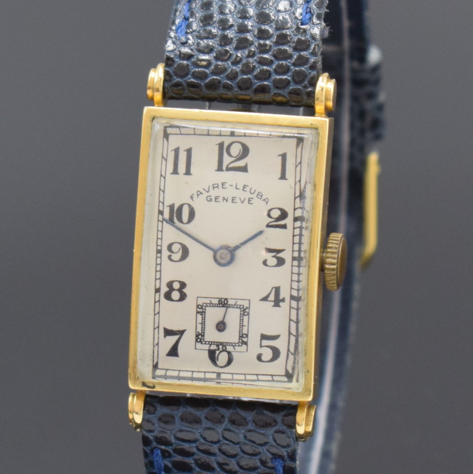 FAVRE LEUBA rechteckige Armbanduhr in GG 750/000,  Schweiz - Bild 2 aus 7