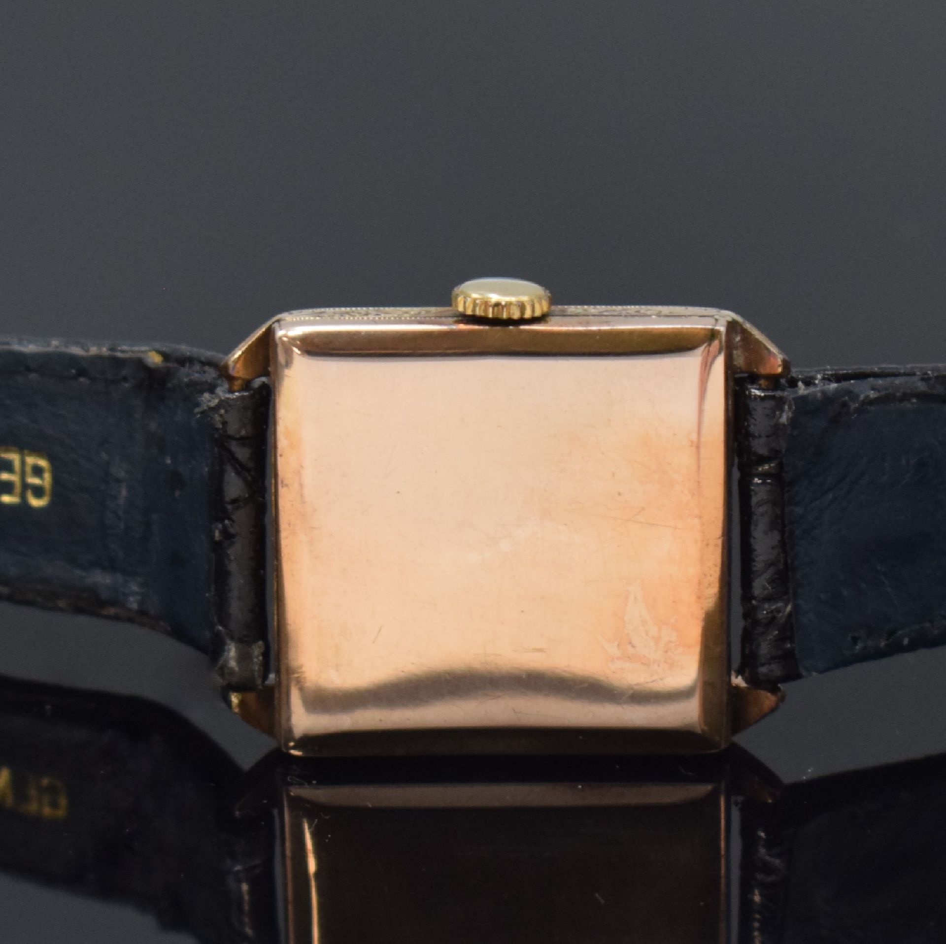 OMEGA quadratische Armbanduhr in RG 375/000, Schweiz f. - Image 5 of 7