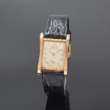 TISSOT rechteckige Armbanduhr in RG 750/000, Schweiz um
