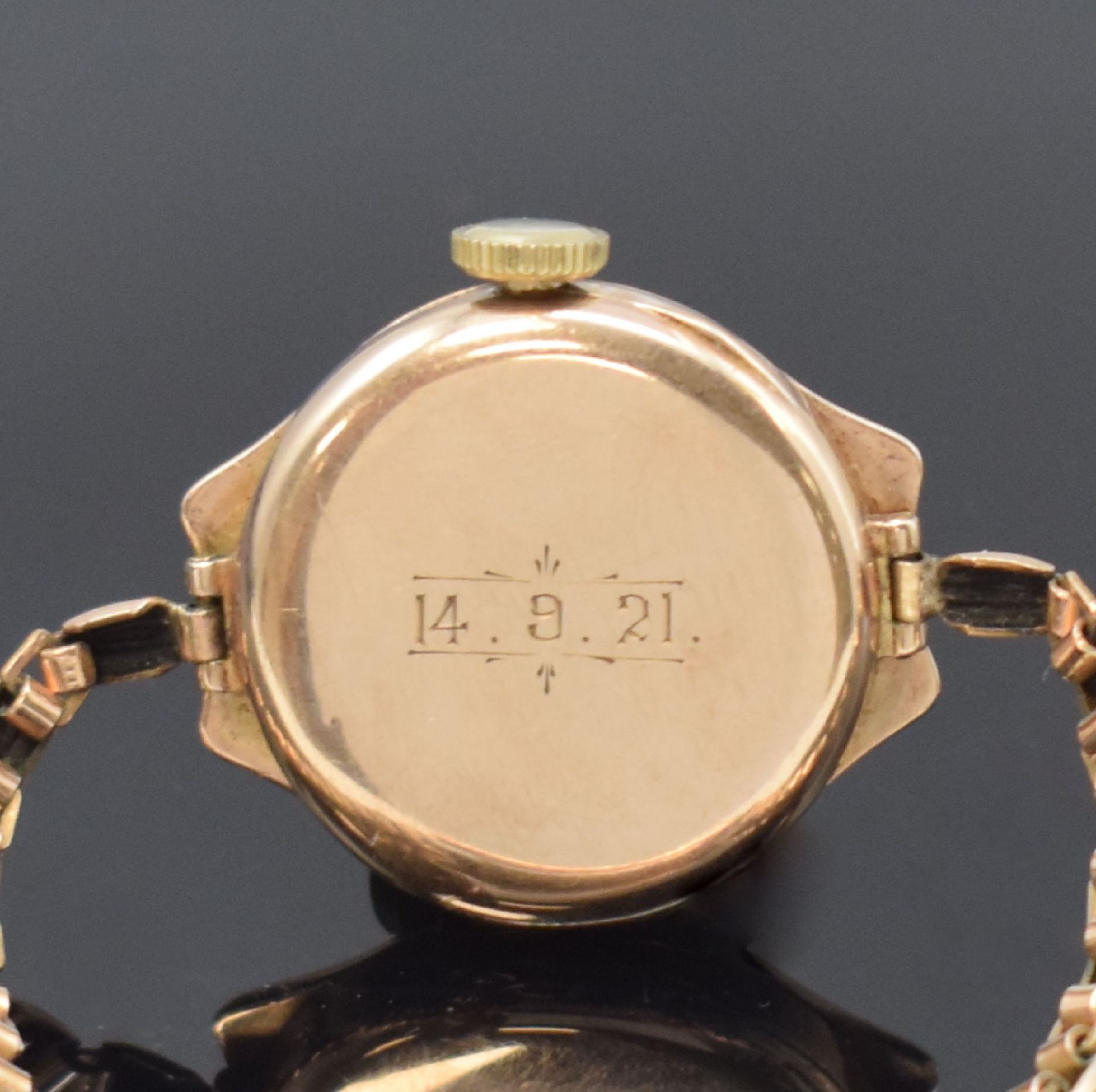 ROLEX frühe Armbanduhr in RG 375/000, Schweiz für den - Image 3 of 6
