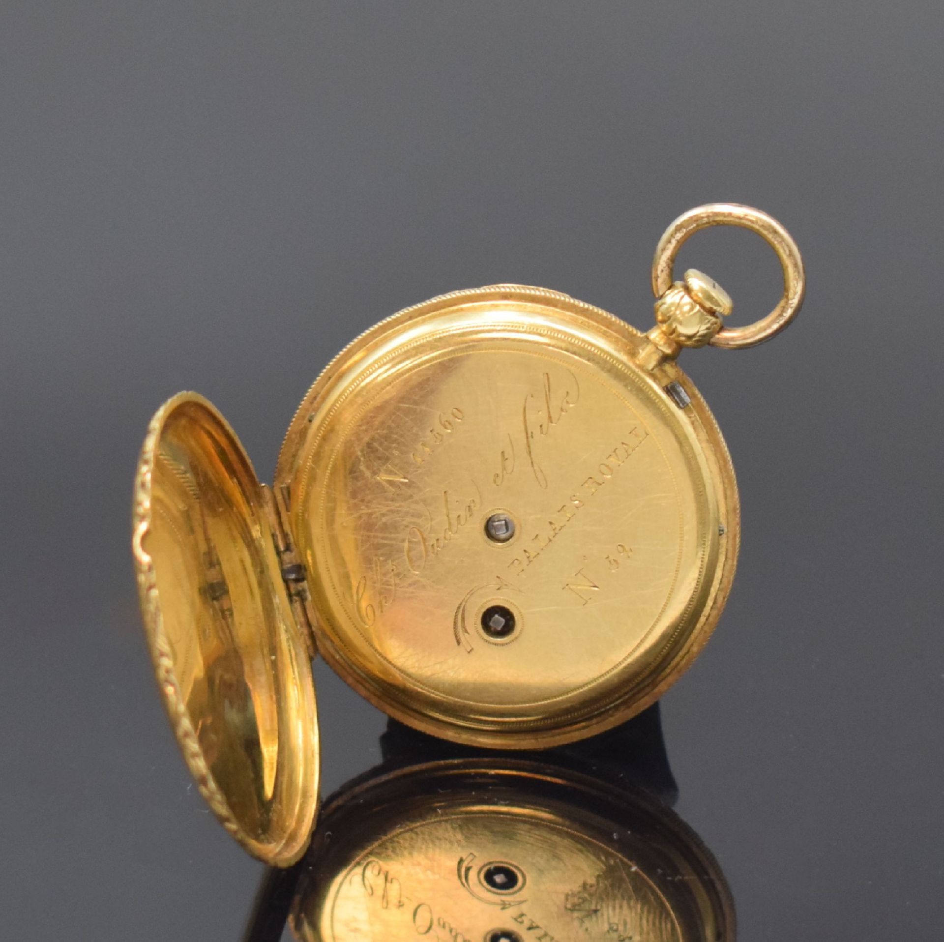 CHARLES OUDIN et fils offene Taschenuhr mit - Bild 4 aus 5