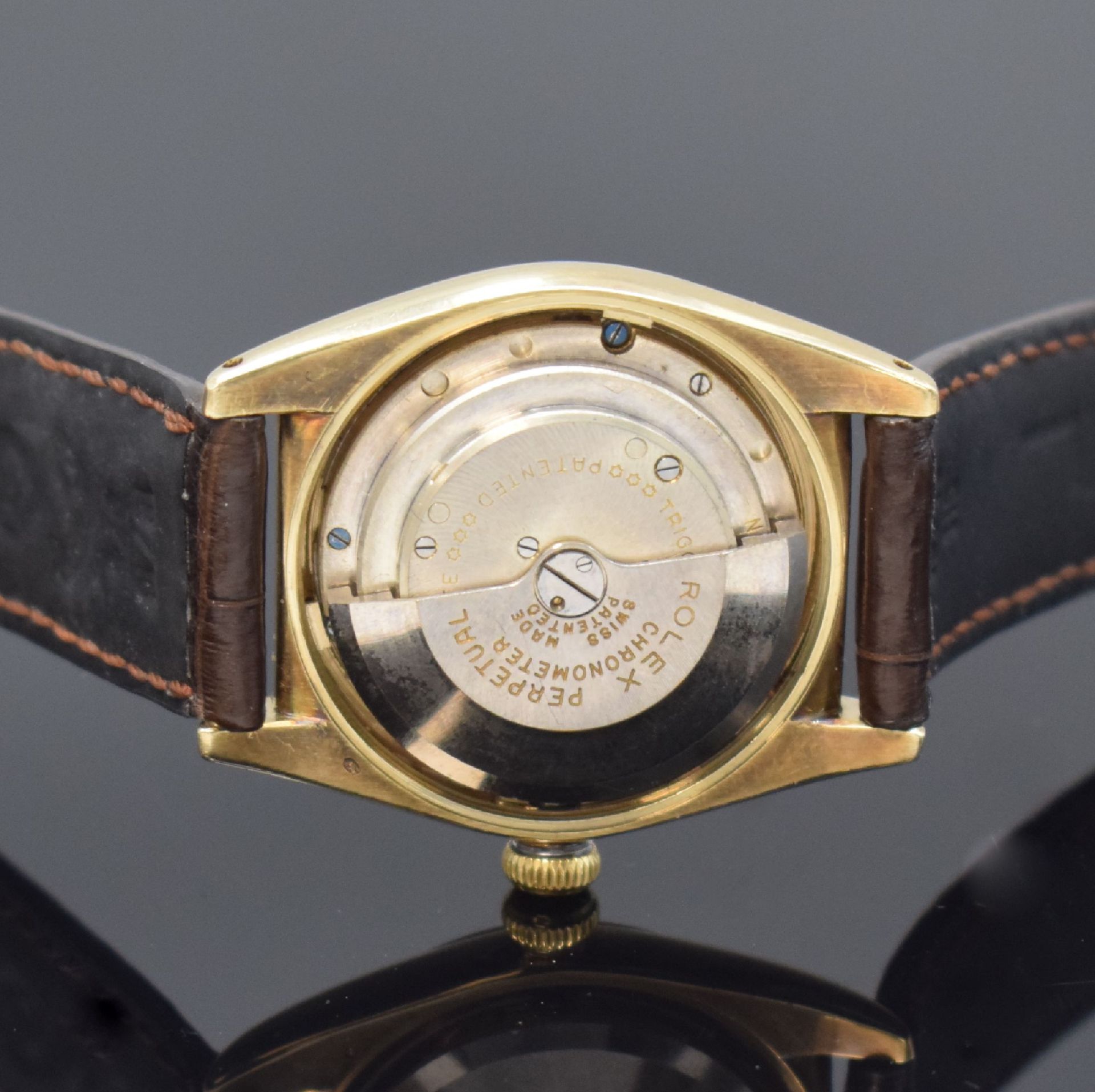 ROLEX Oyster Perpetual Bubble Back Chronometer-Armbanduhr - Bild 8 aus 9