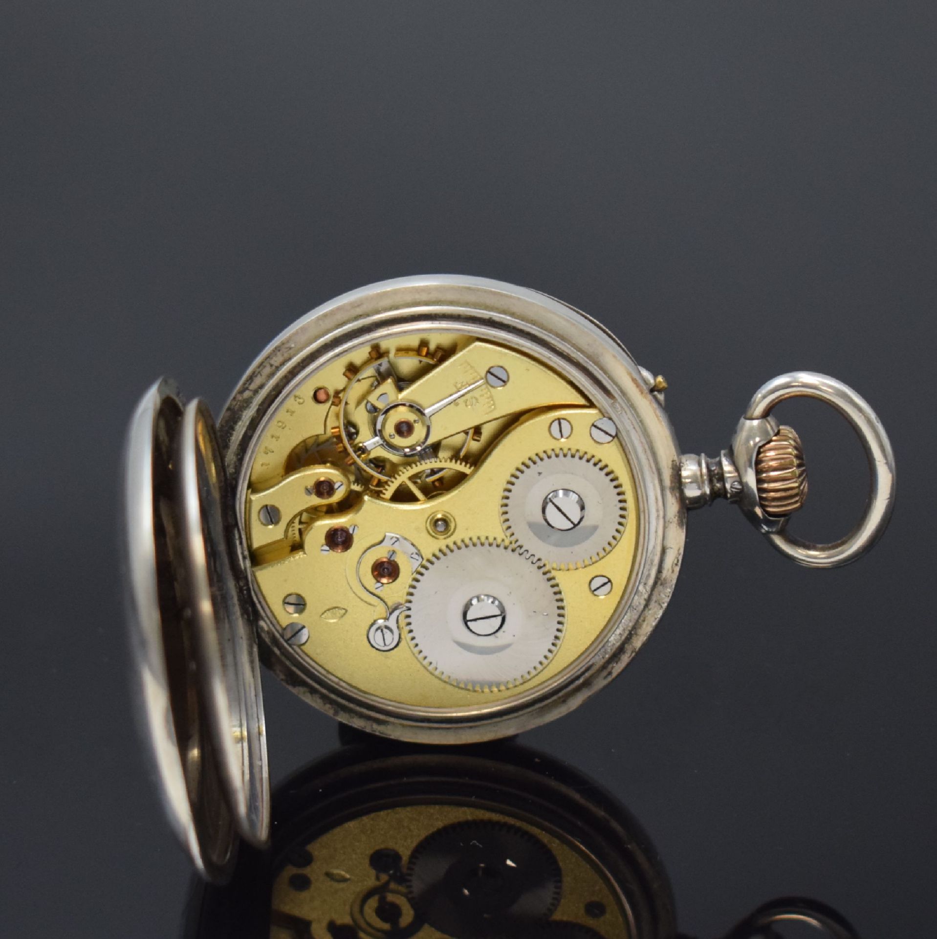 IWC offene Taschenuhr in 800er Silber, Schweiz um 1898, - Image 6 of 6