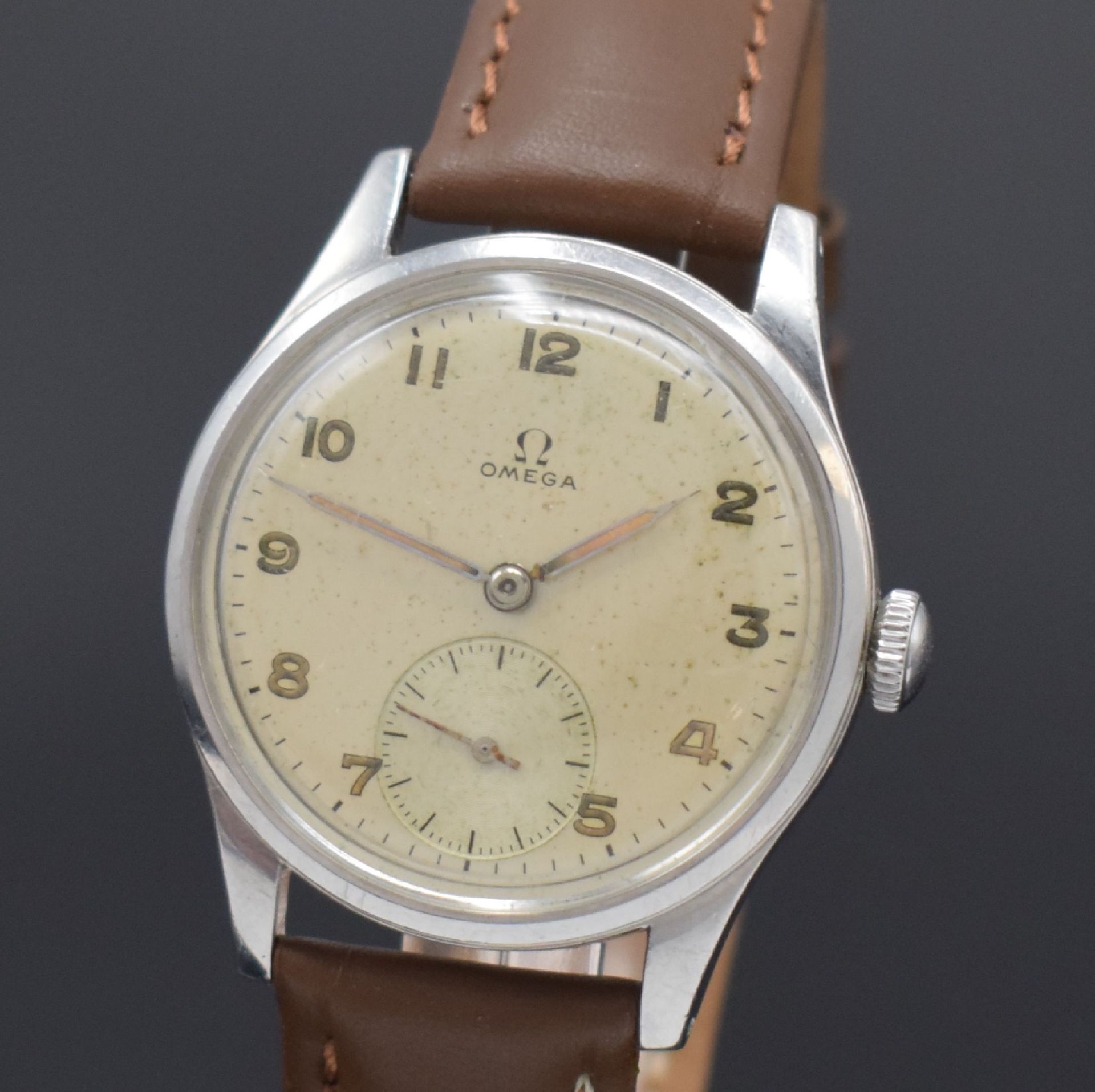 OMEGA 30T2 Herrenarmbanduhr Referenz 2383 in Stahl, - Image 2 of 6