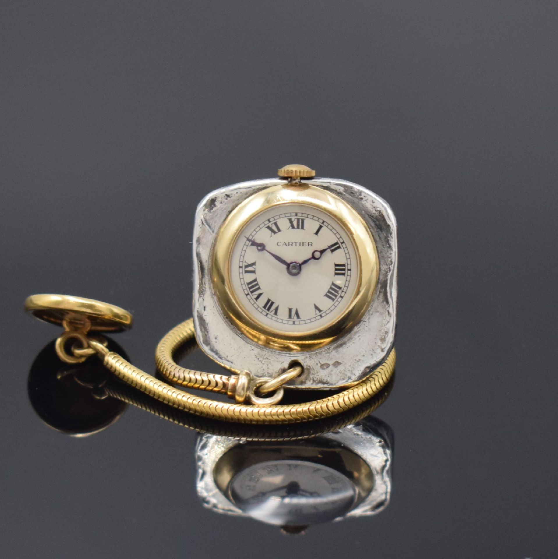 EUROPEAN WATCH & CLOCK Co INC Frackuhr in Silber mit Kette