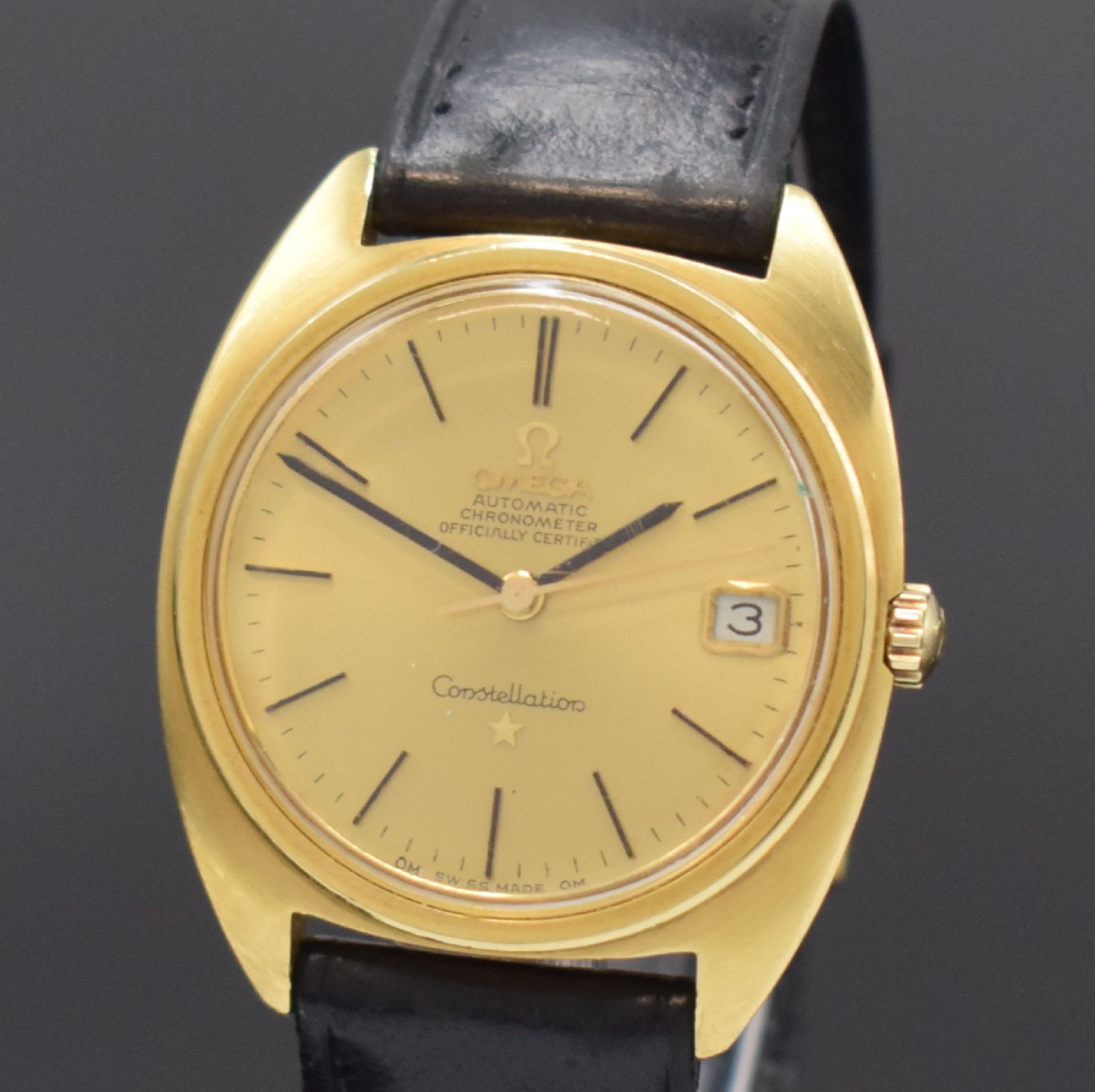 OMEGA Herrenarmbanduhr Constellation Chronometer in GG - Bild 2 aus 9