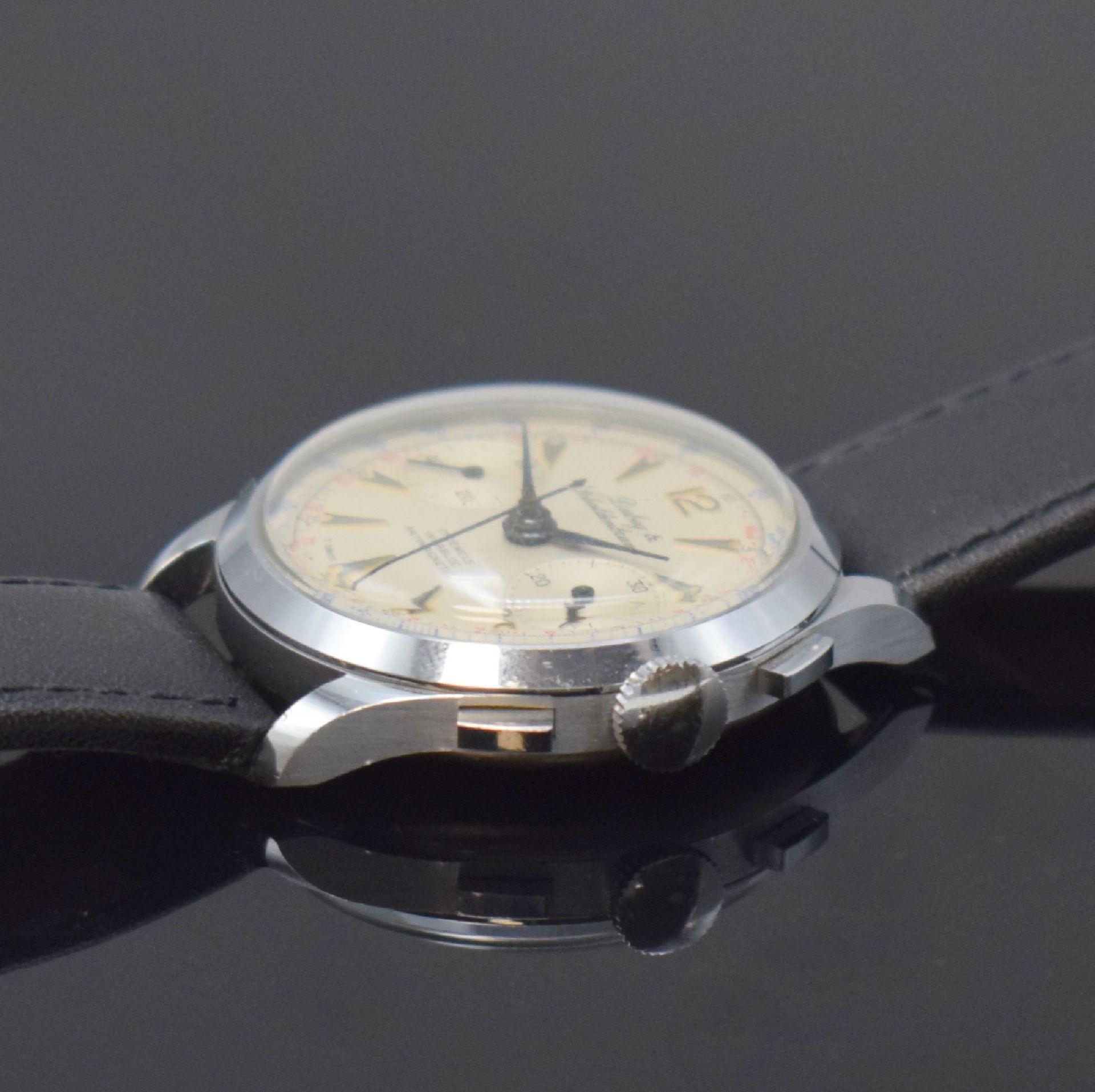 DUBEY & SCHALDENBRAND verchromter Herrenchronograph, - Image 3 of 6