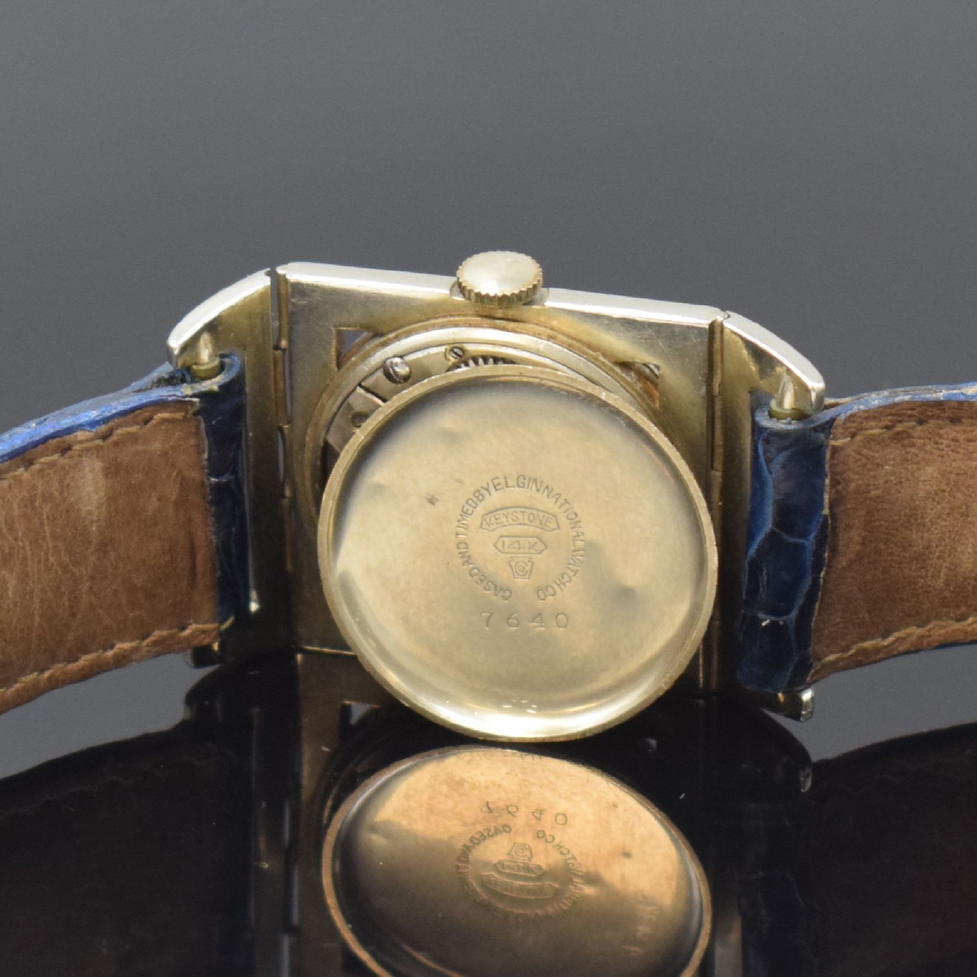 ELGIN Presentation sehr seltene Art-Deco Armbanduhr in WG - Bild 6 aus 6