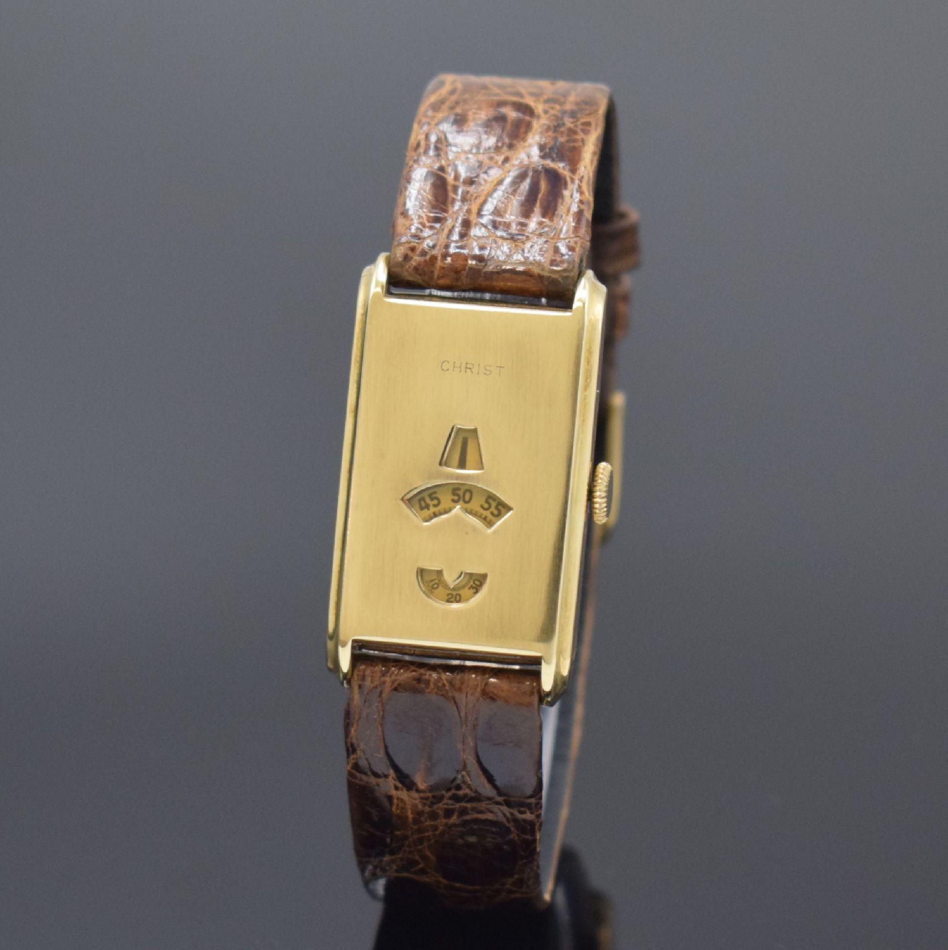 CHRIST seltene digitale Armbanduhr in GG 585/000, Schweiz