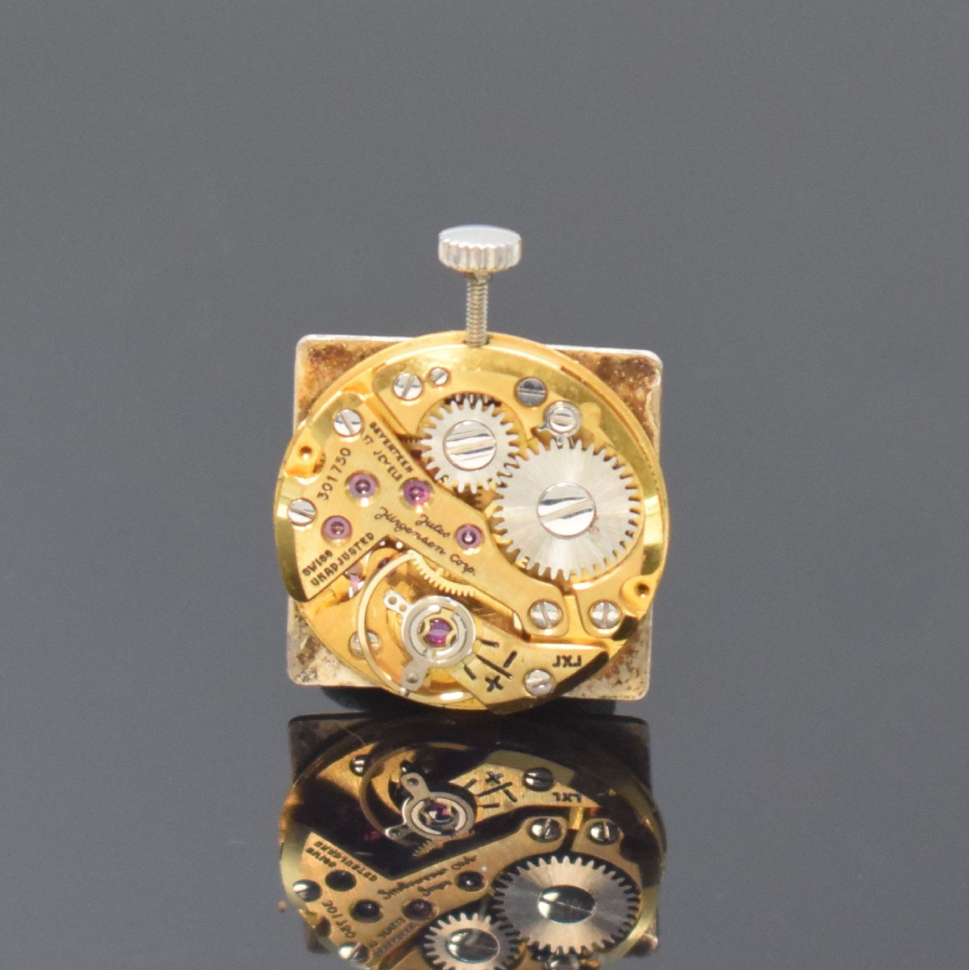 JULES JÜRGENSEN elegante rechteckige Armbanduhr in WG - Image 5 of 6