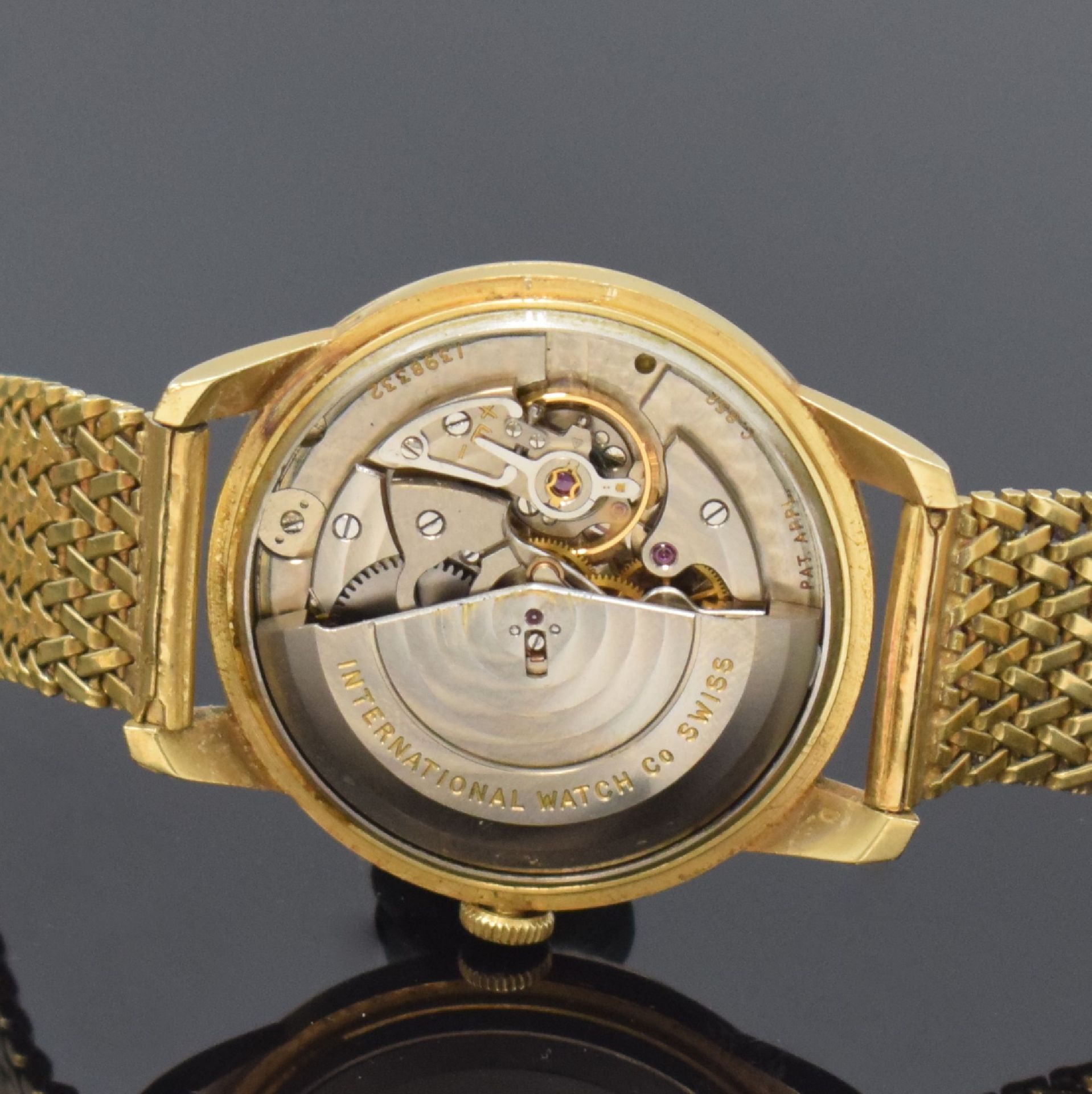 IWC Herrenarmbanduhr in GG 750/000,  Schweiz um 1957, - Bild 7 aus 8