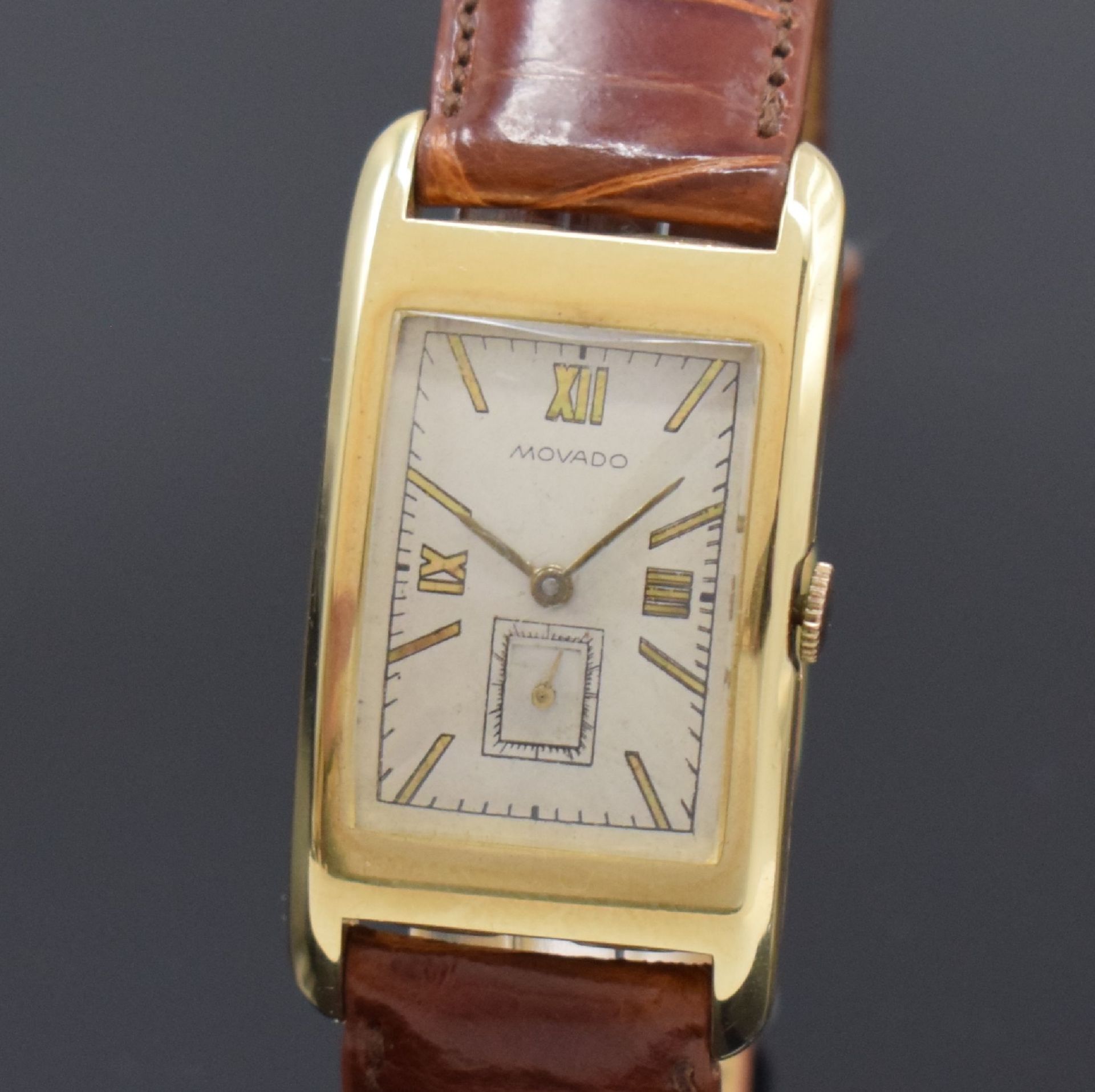 MOVADO rechteckige Armbanduhr Referenz 41819 in GG - Image 2 of 6