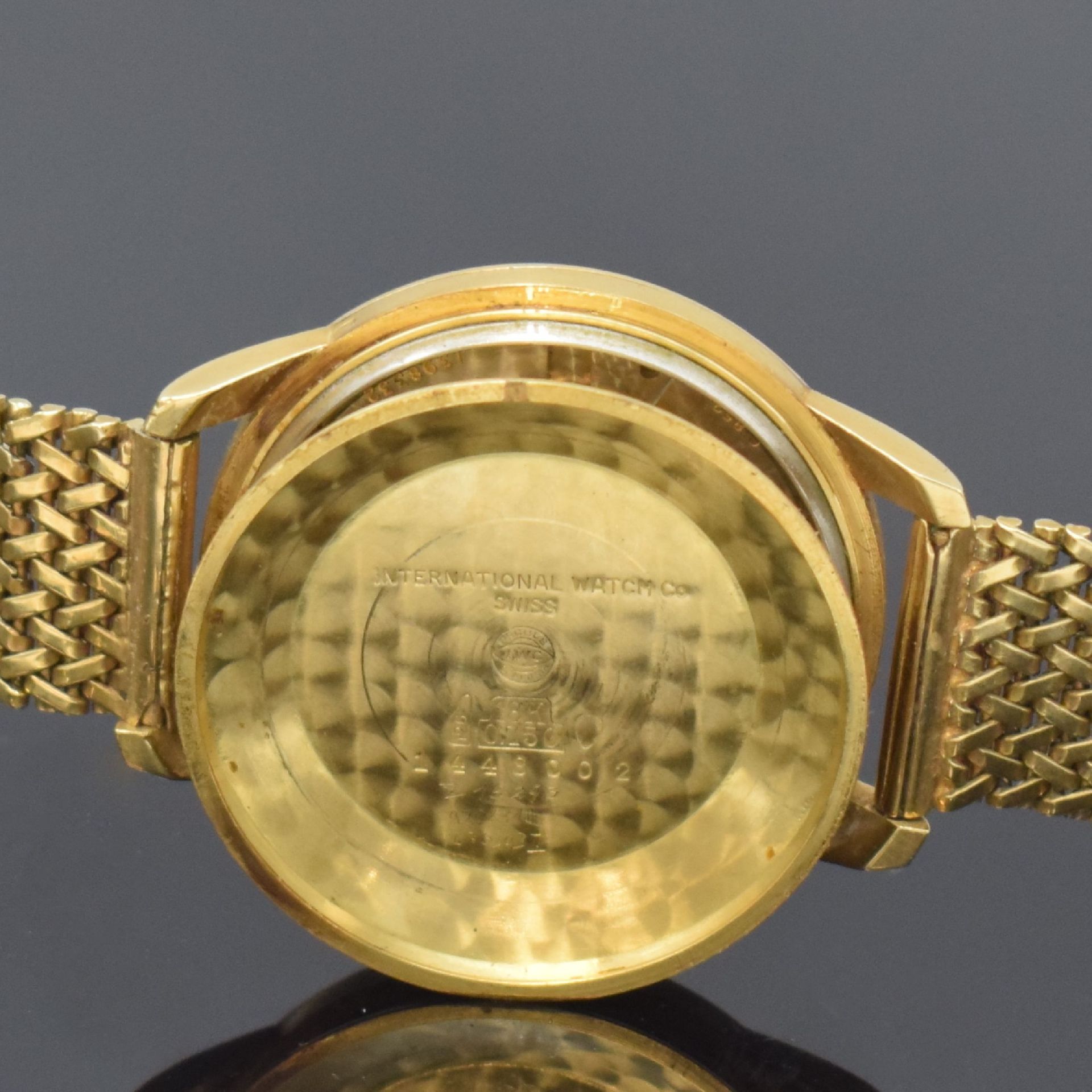 IWC Herrenarmbanduhr in GG 750/000,  Schweiz um 1957, - Bild 8 aus 8