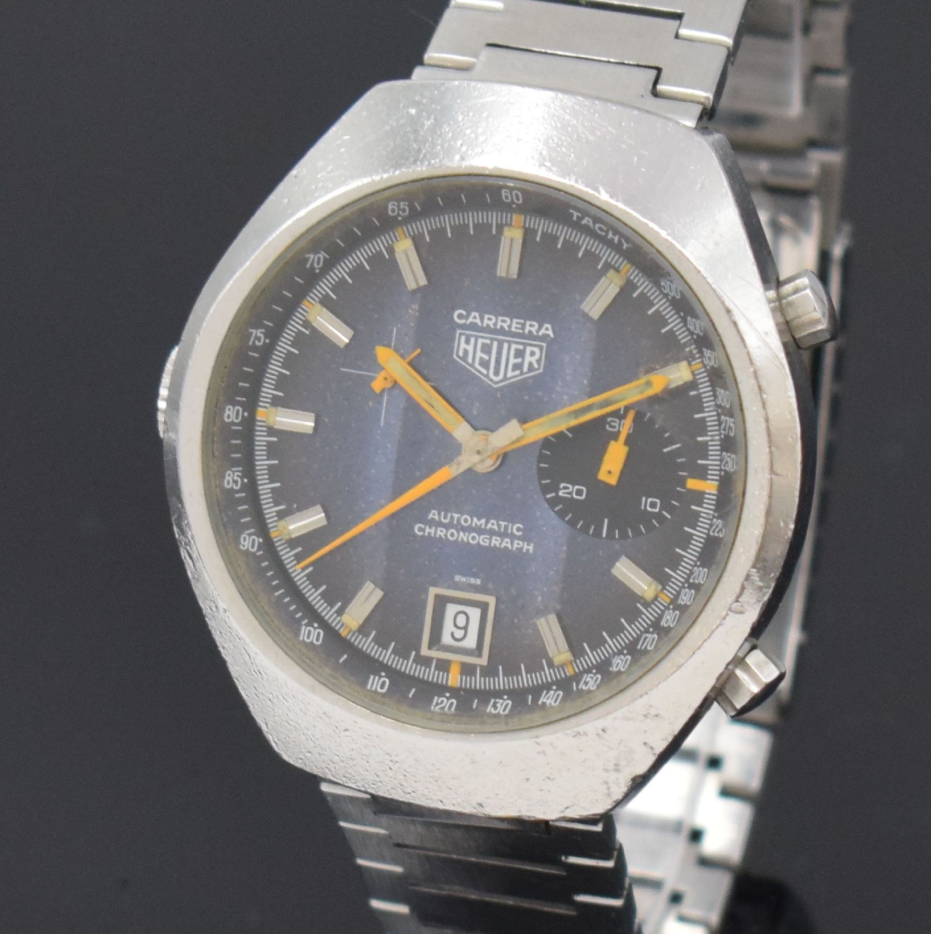 HEUER Armbandchronograph Carrera Referenz 150.573 B, - Bild 2 aus 6
