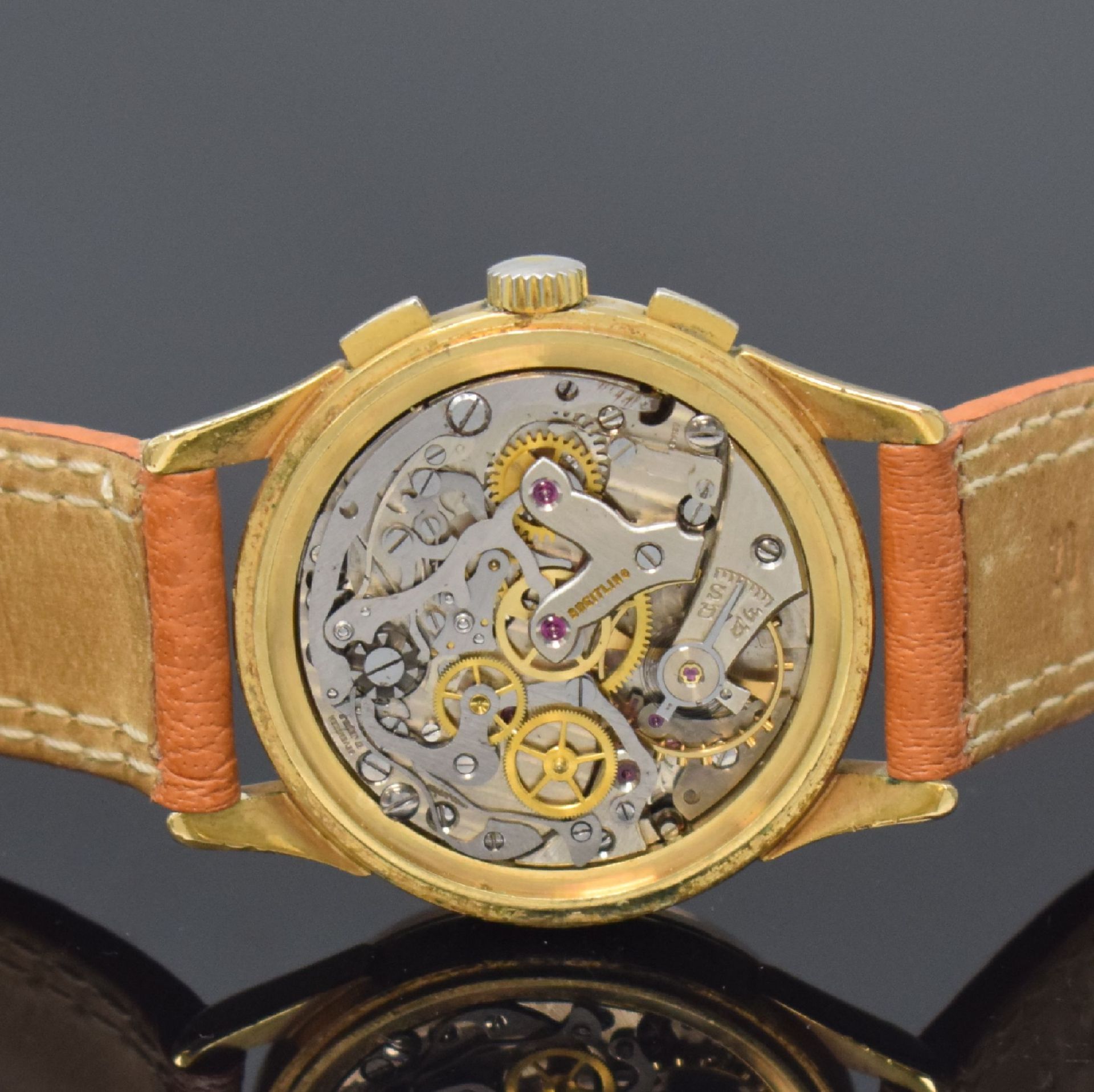 AUBE vergoldeter Schaltradchronograph mit Vollkalender - Bild 6 aus 7