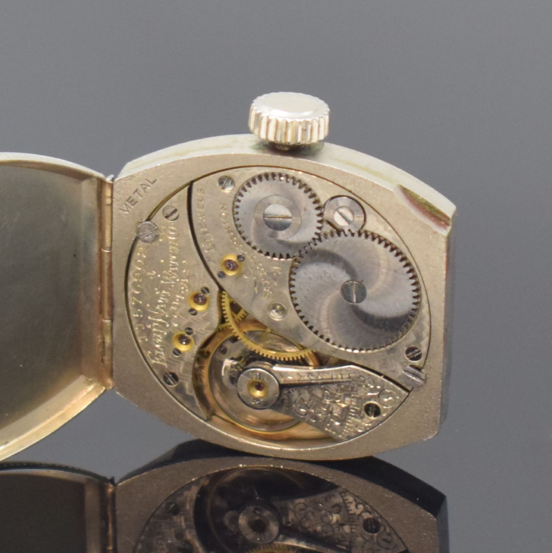 ELGIN Armbanduhr in 14k Weißgold,  USA um 1935, - Bild 6 aus 6