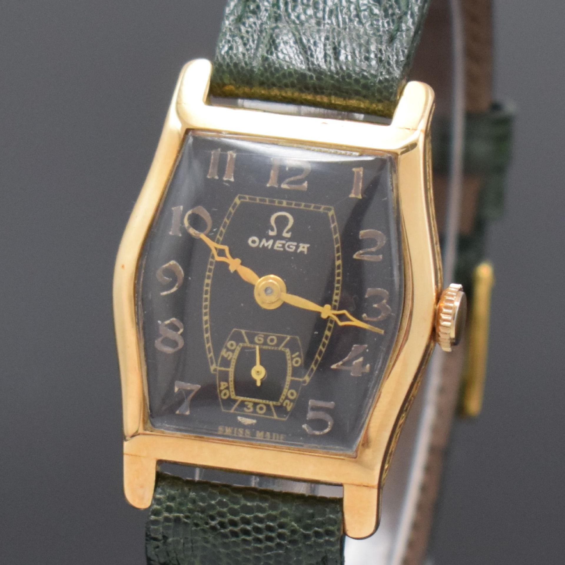 OMEGA frühe Armbanduhr in GG 585/000, Schweiz um 1925, - Image 2 of 6