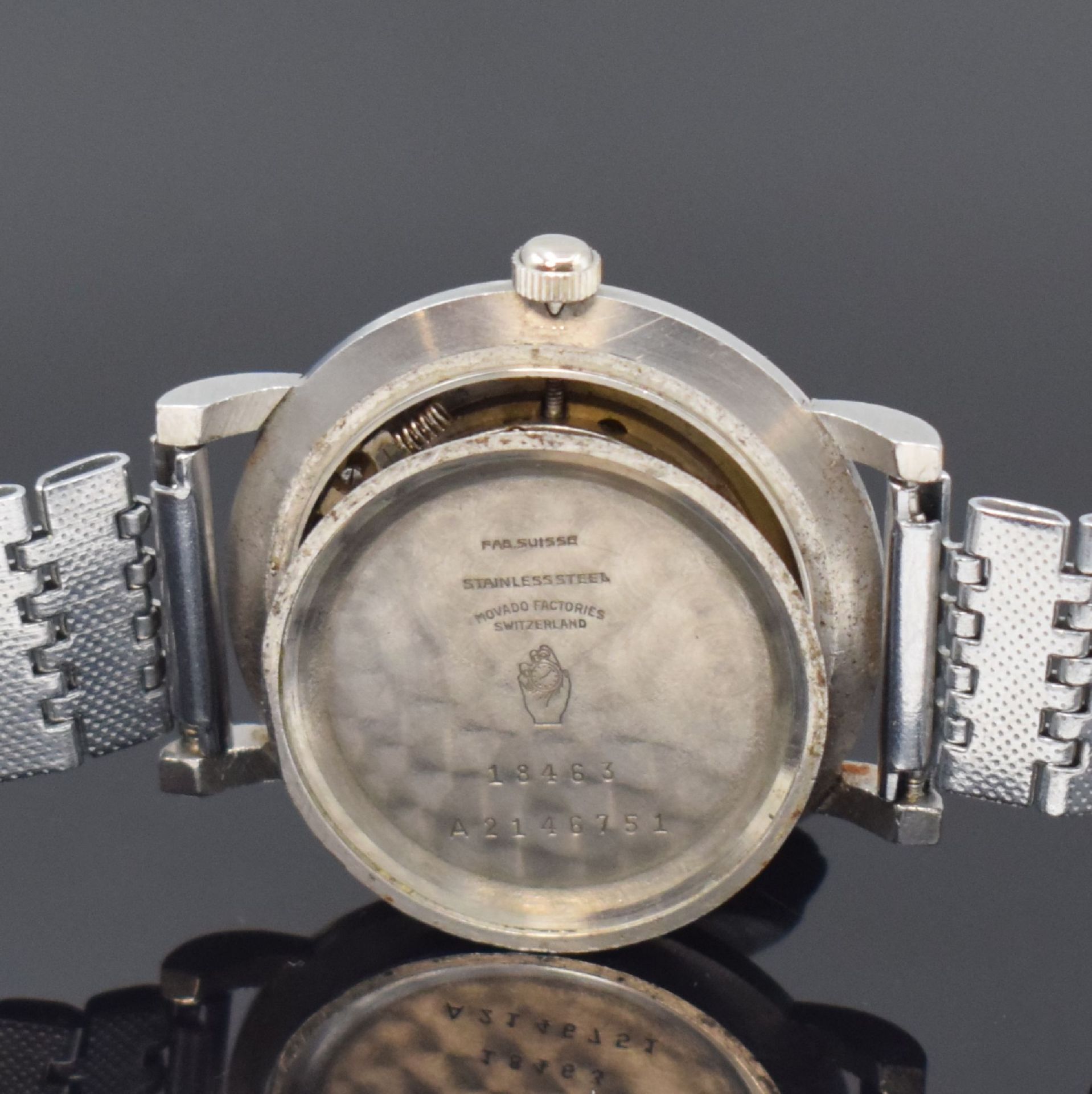 MOVADO Herrenarmbanduhr in Stahl Referenz 18463,  Schweiz - Bild 6 aus 6