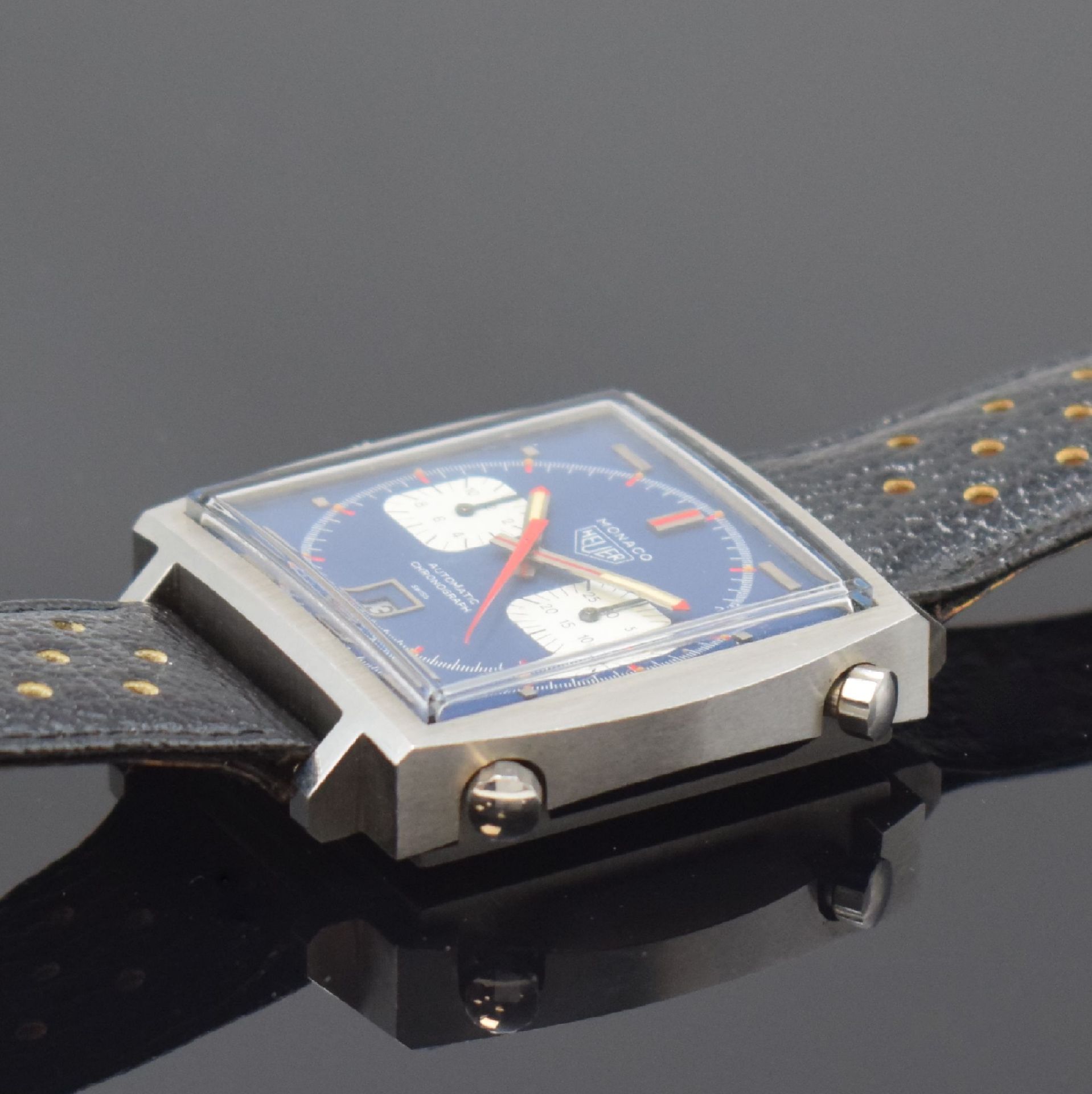 HEUER Monaco 'Steve McQueen' Herrenarmbanduhr mit - Image 5 of 6