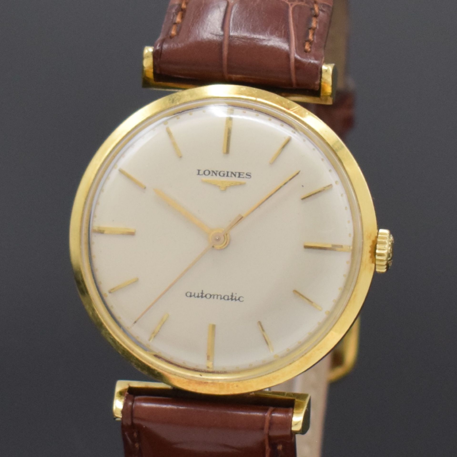 LONGINES Herrenarmbanduhr in GG 750/000 Referenz 7003 1, - Bild 2 aus 7